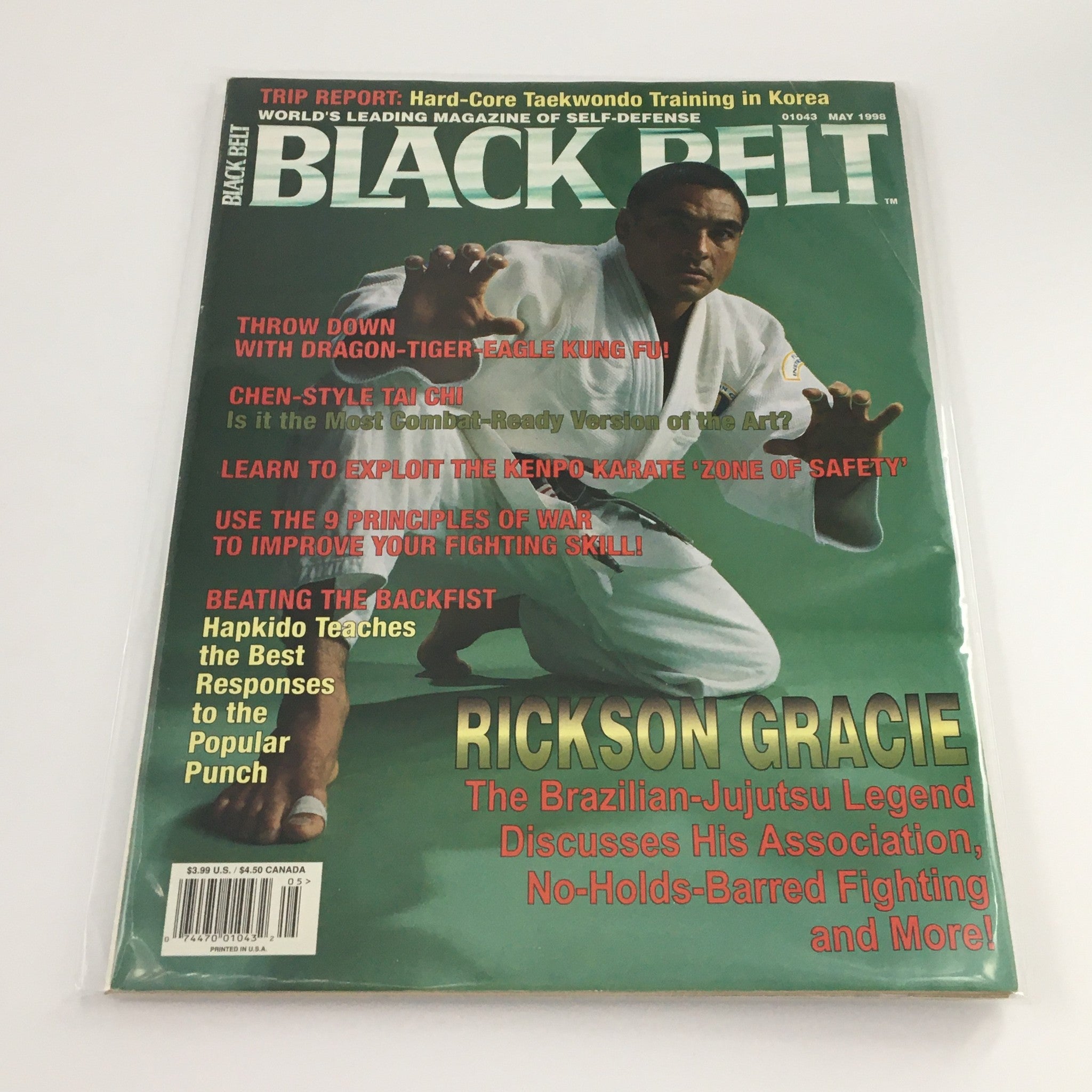 Black Belt Magazine May 1998 Rickson Gracie Brazilian-Jujutsu Legend, Newsstand