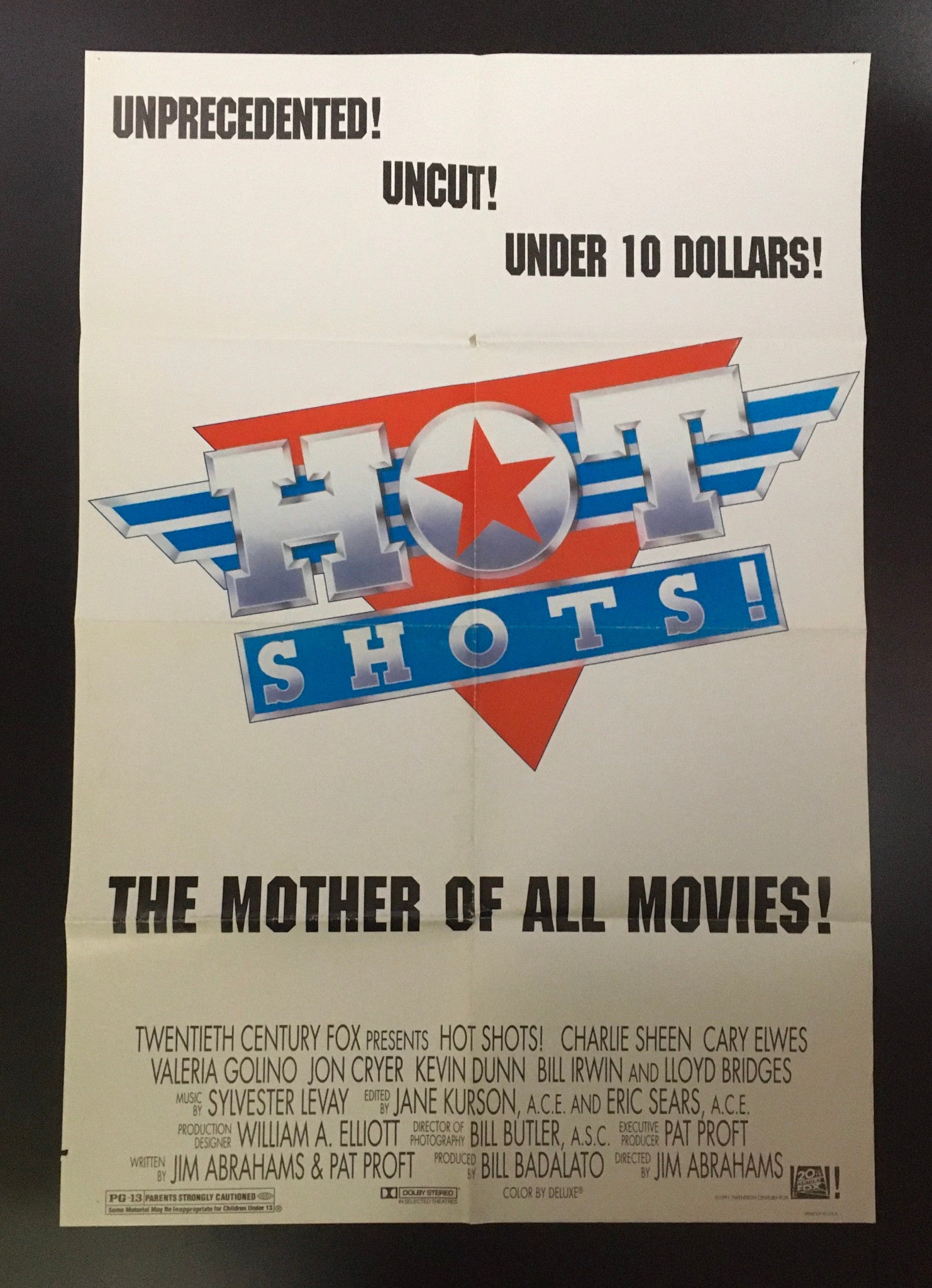 1991 Hot Shots! The Mother of All Movies 41"  x 27" Original Movie Poster