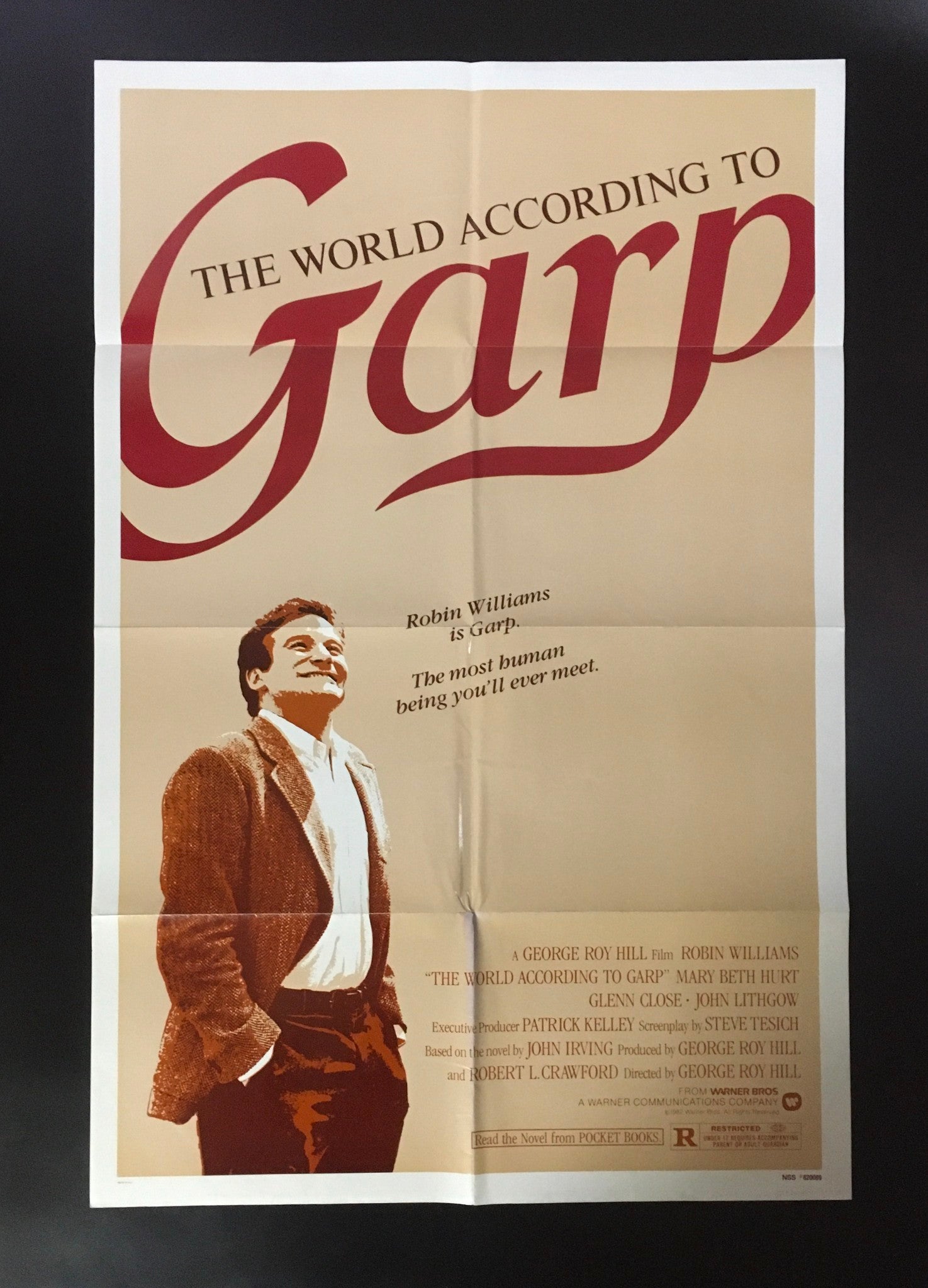 1982 The World According to Garp 41" x 27" Original Movie Poster Robin Williams