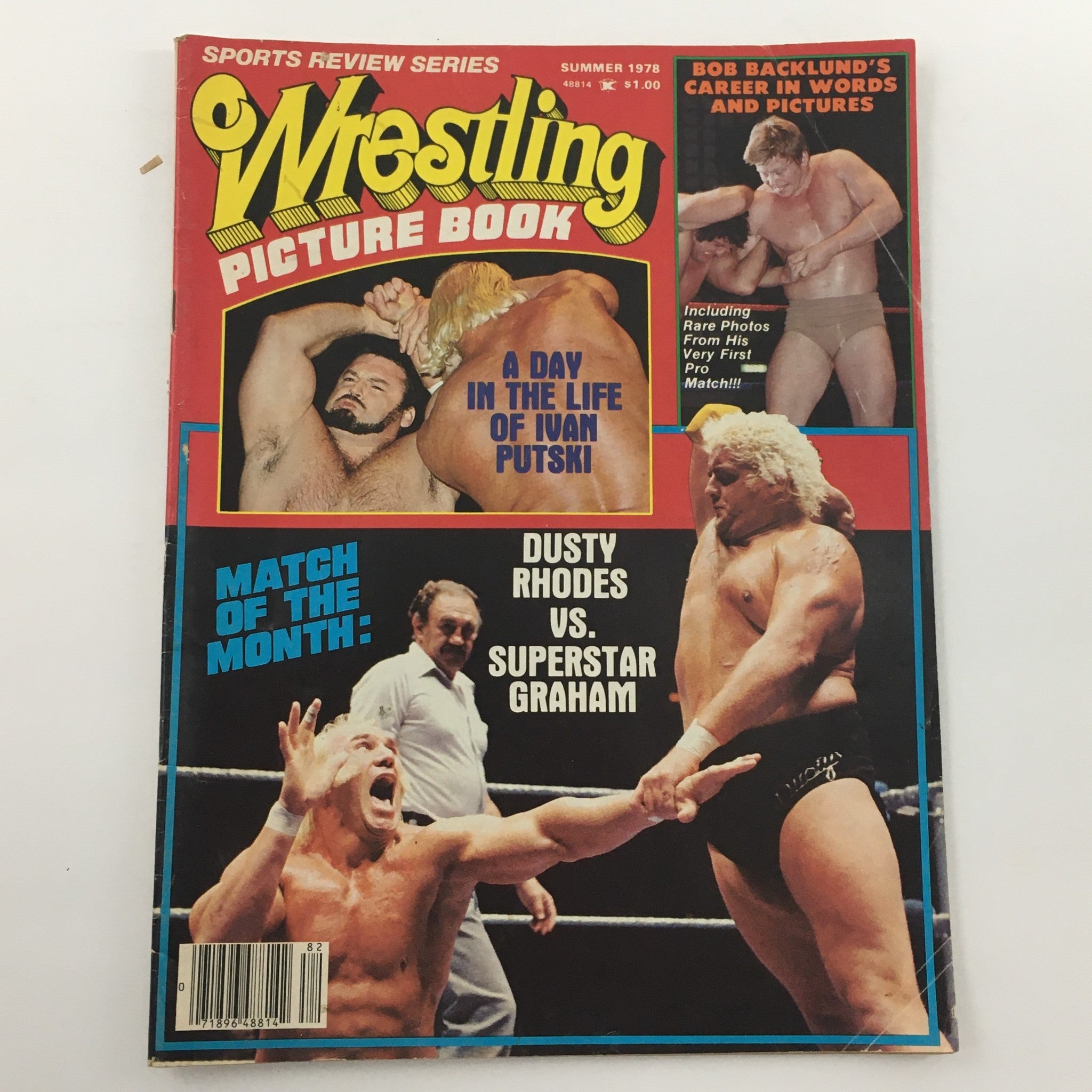 Wrestling Picture Book Summer 1978 Dusty Rhodes vs Superstar Graham, Newsstand