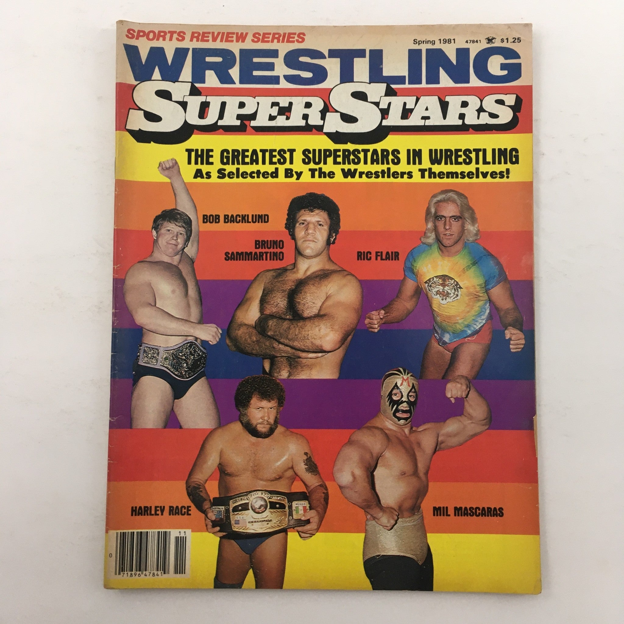 Wrestling Superstars Magazine Spring 1981 Bob Backlund, Harley Race & Ric Flair