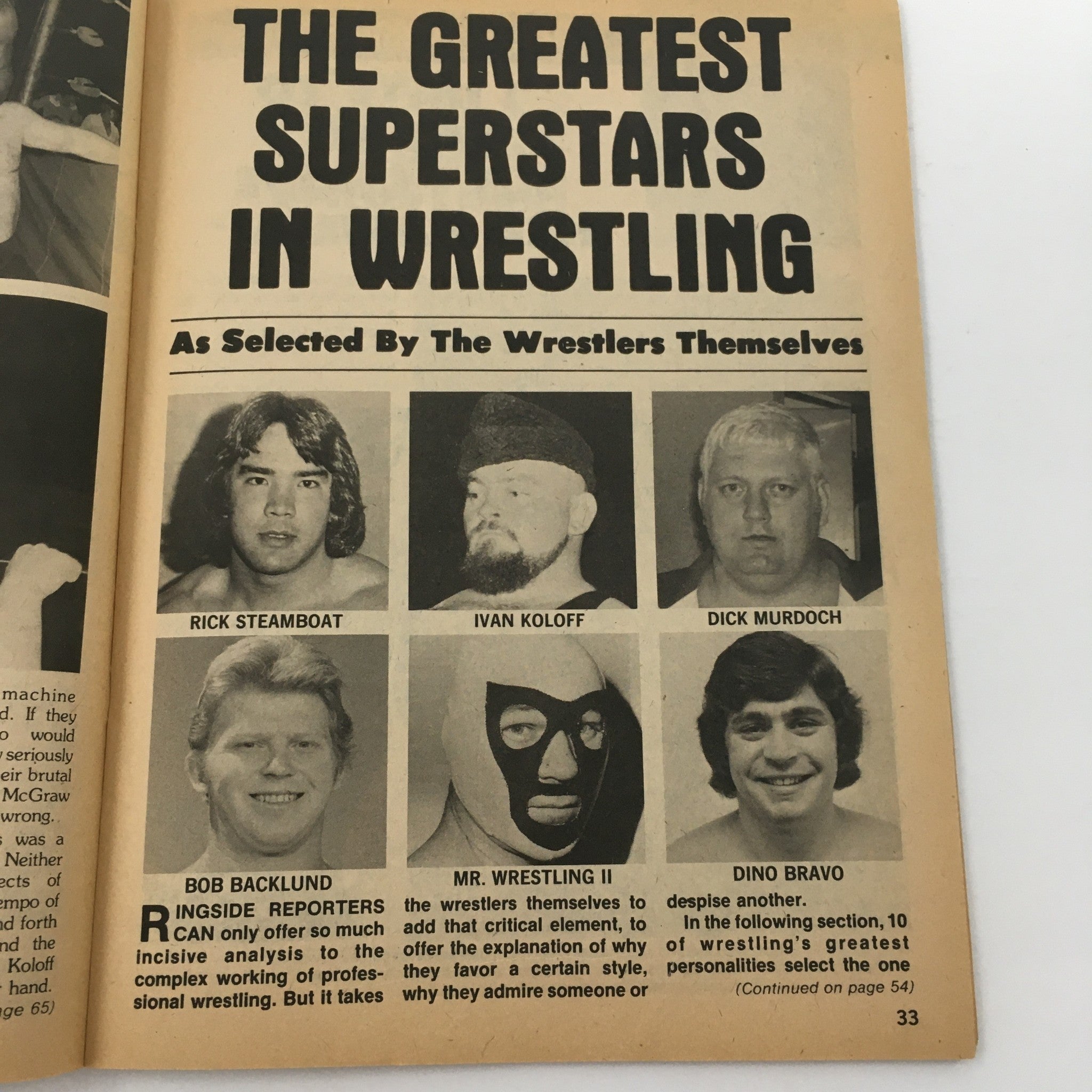 Wrestling Superstars Magazine Spring 1981 Bob Backlund, Harley Race & Ric Flair