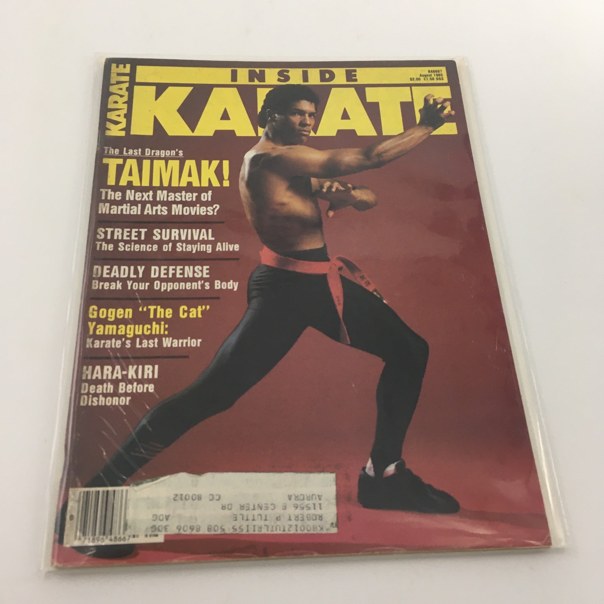 Inside Karate Magazine August 1985 Gogen "The Cat" Yamaguchi Karate Last Warrior