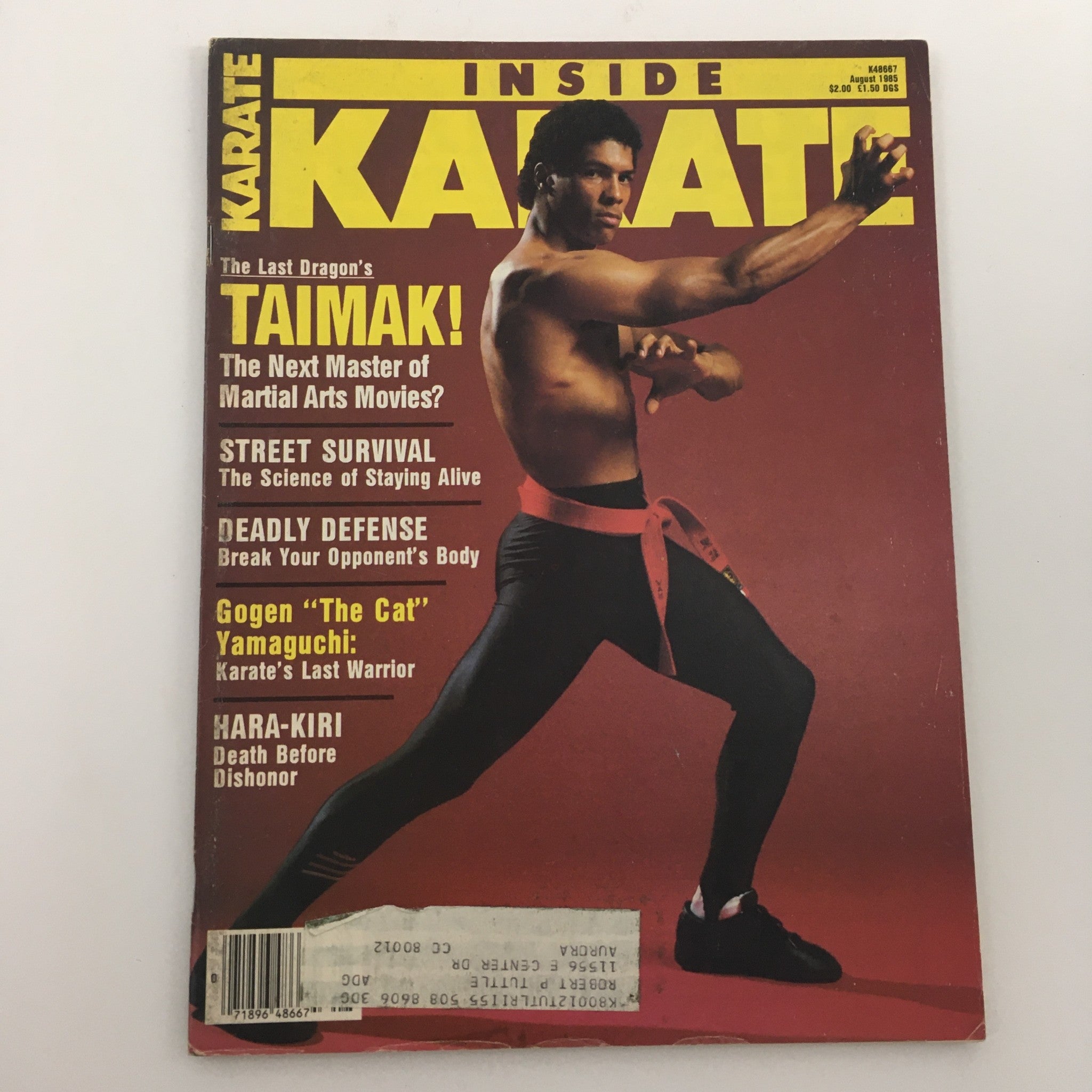 Inside Karate Magazine August 1985 Gogen "The Cat" Yamaguchi Karate Last Warrior