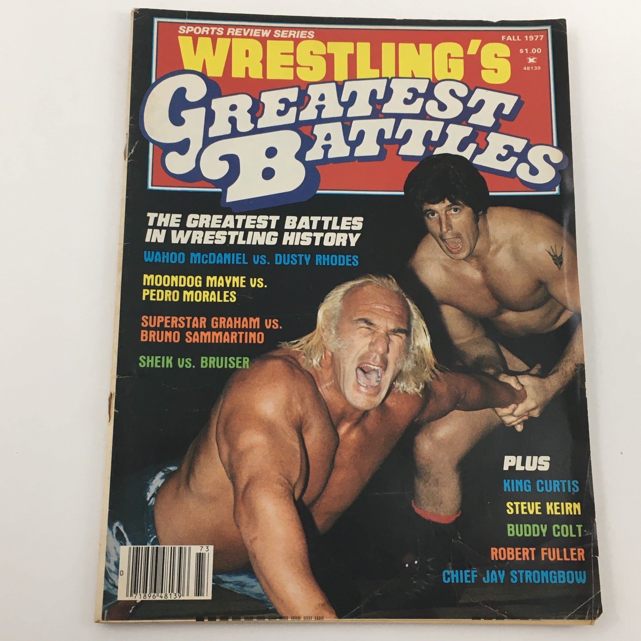 Wrestling's Greatest Battles Magazine Fall 1977 Wahoo McDaniel vs Dusty Rhodes