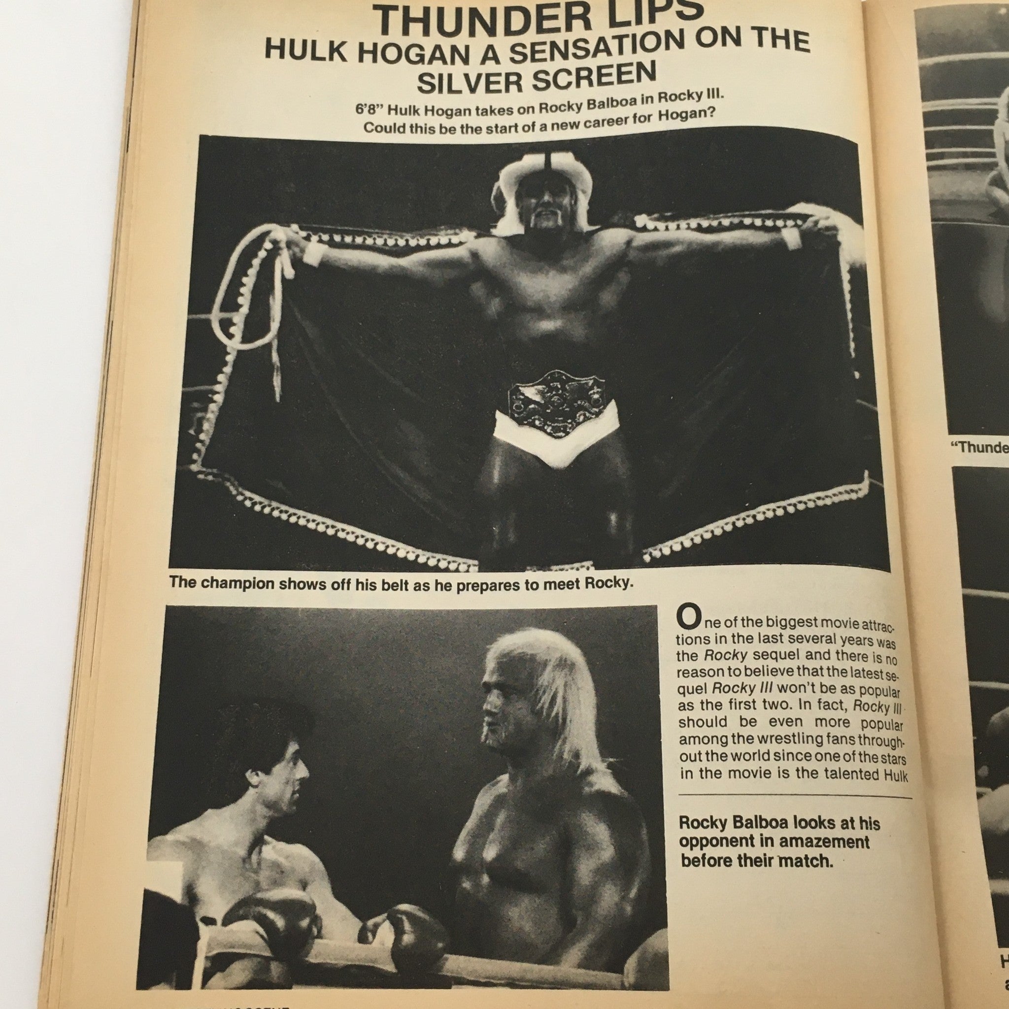 Wrestling Scene Magazine August 1982 Vol 1 #1 Hulk Hogan and Tommy Rich Feature