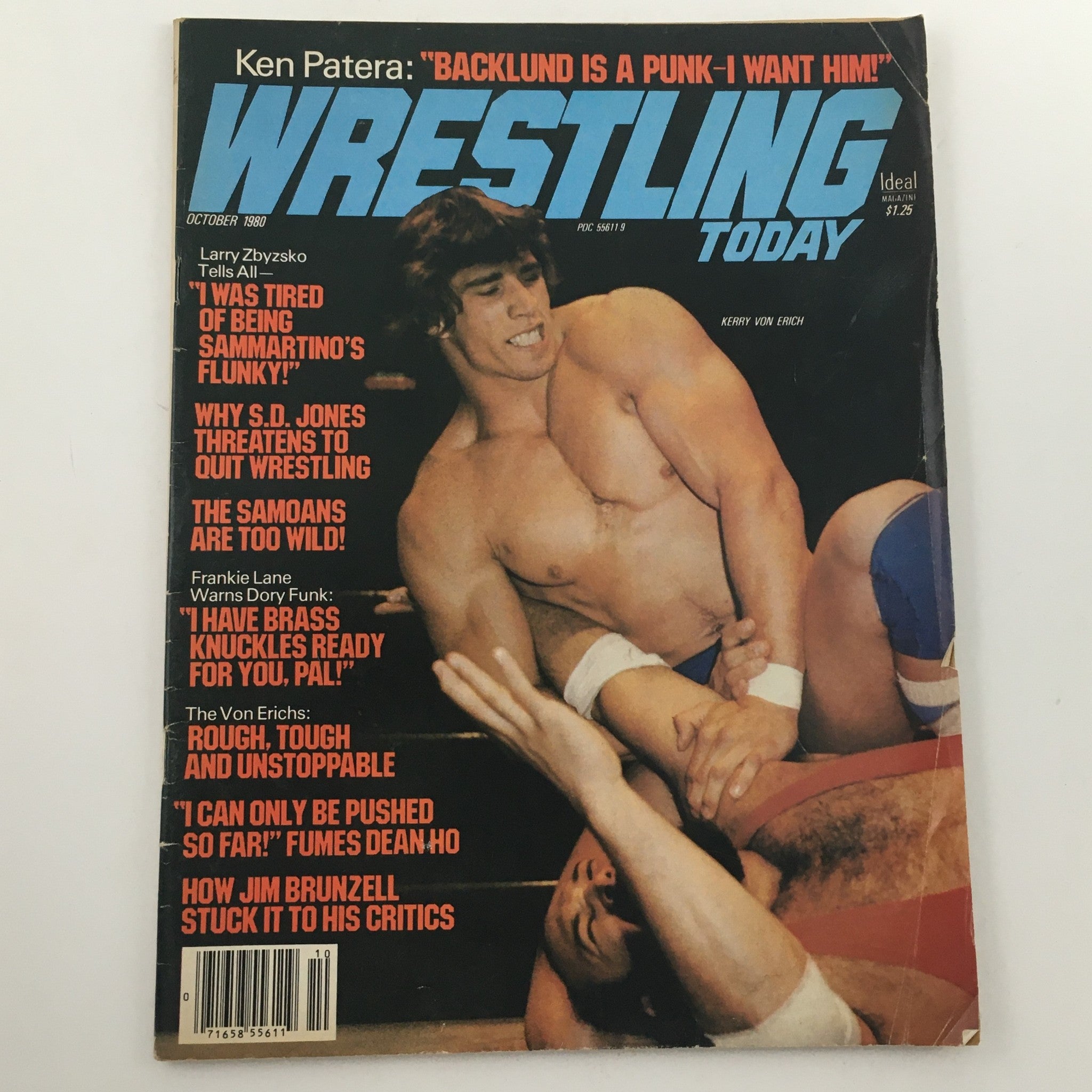 Wrestling Today Magazine October 1980 Kerry Von Erich and Larry Zbysko Feature