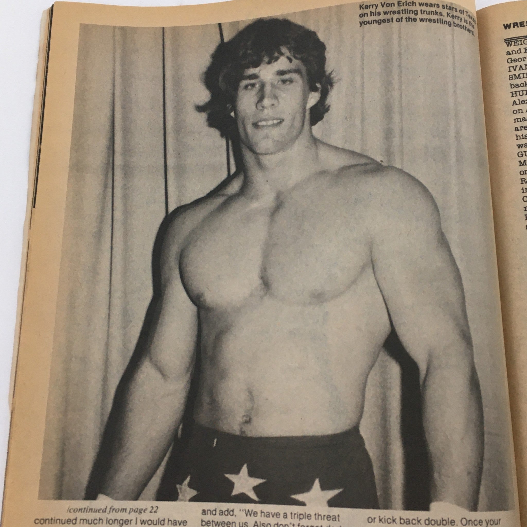 Wrestling Today Magazine October 1980 Kerry Von Erich and Larry Zbysko Feature