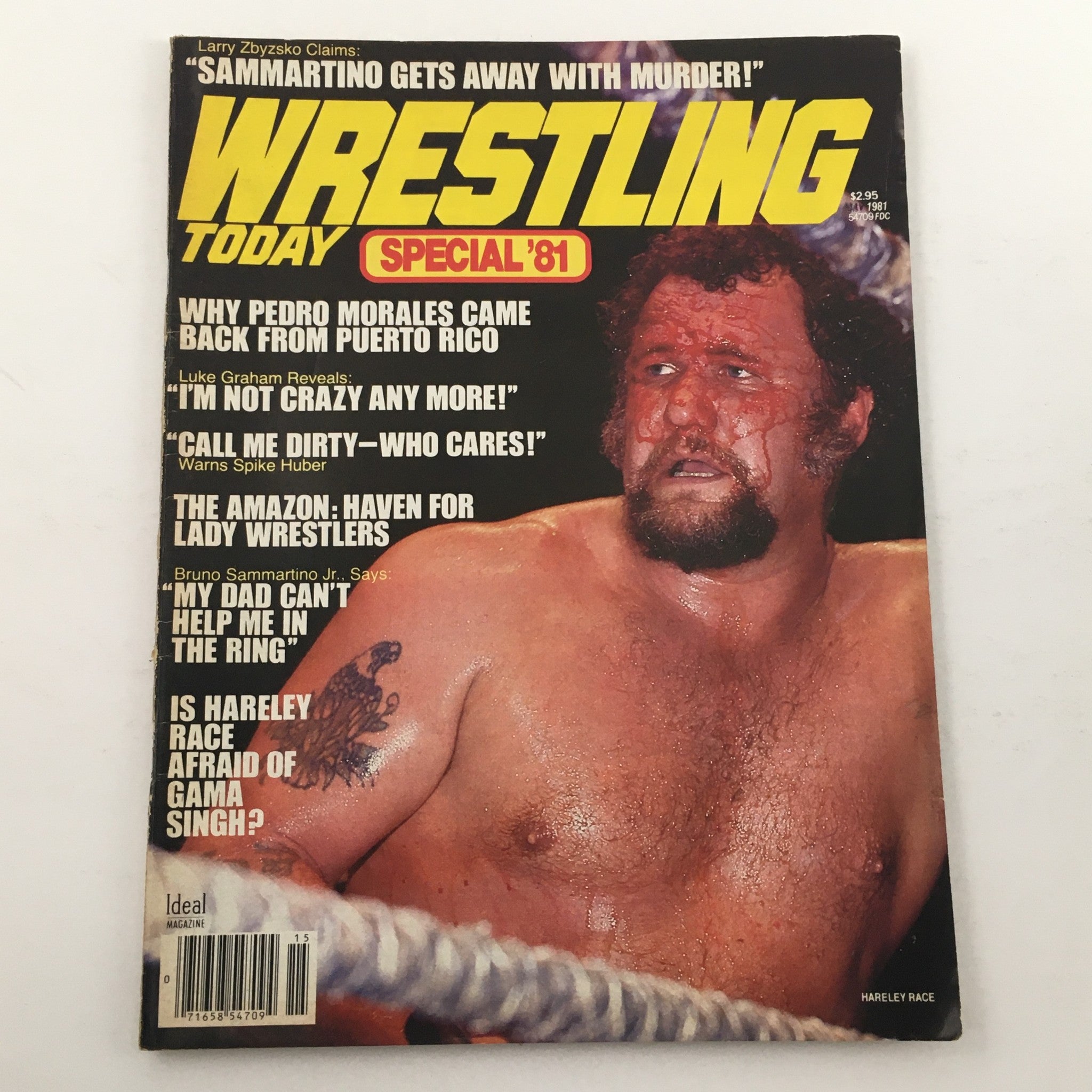 Wrestling Today Magazine May 1981 Harley Race Cover and Bruno Sammartino Feature