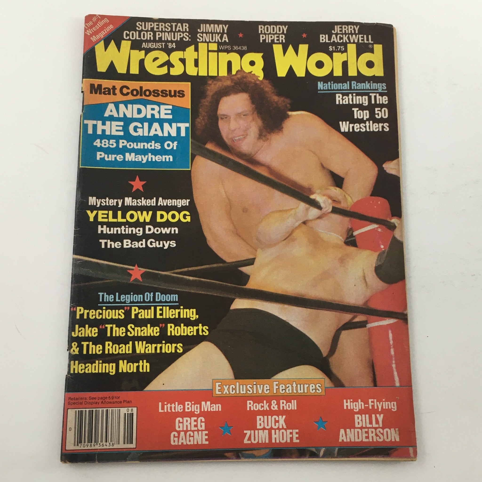 Wrestling World Magazine August 1984 Andre the Giant and Hulk Hogan Feature