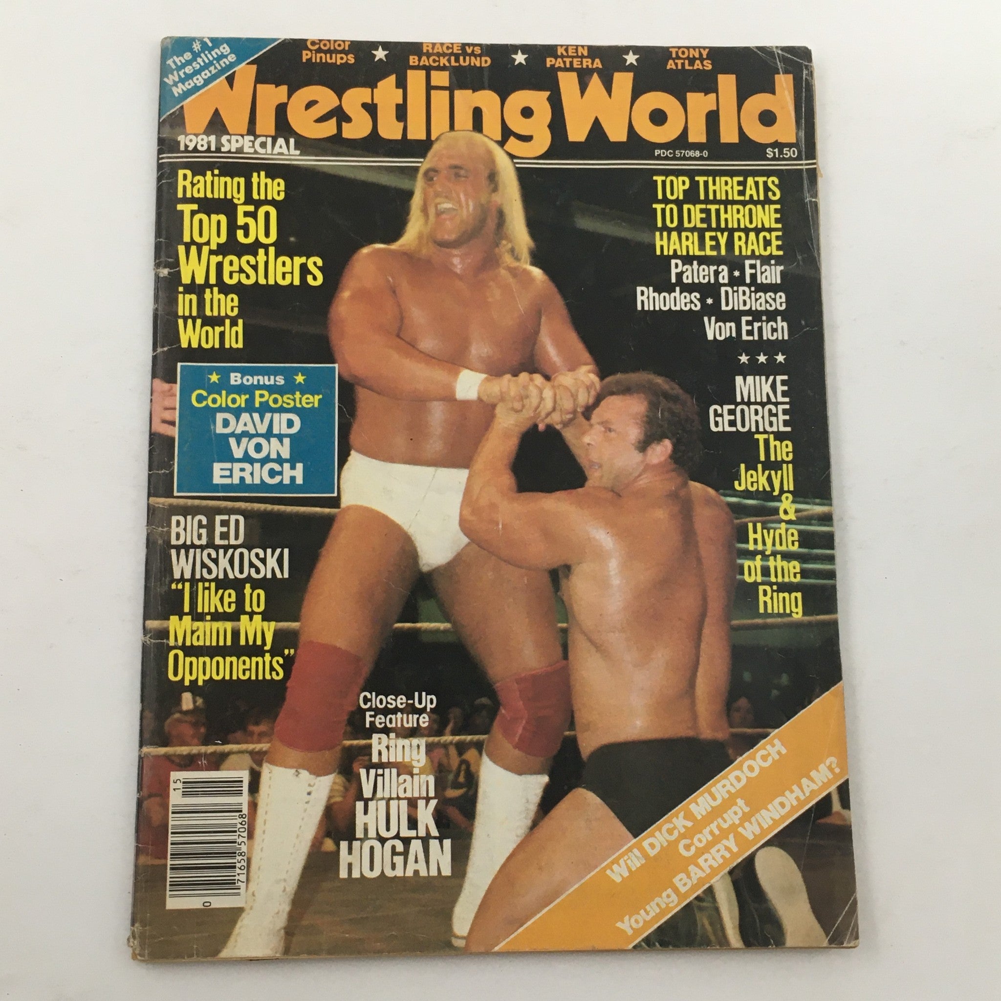 Wrestling World Magazine 1981 Ring Villain Hulk Hogan & Big Ed Wiskoski Feature