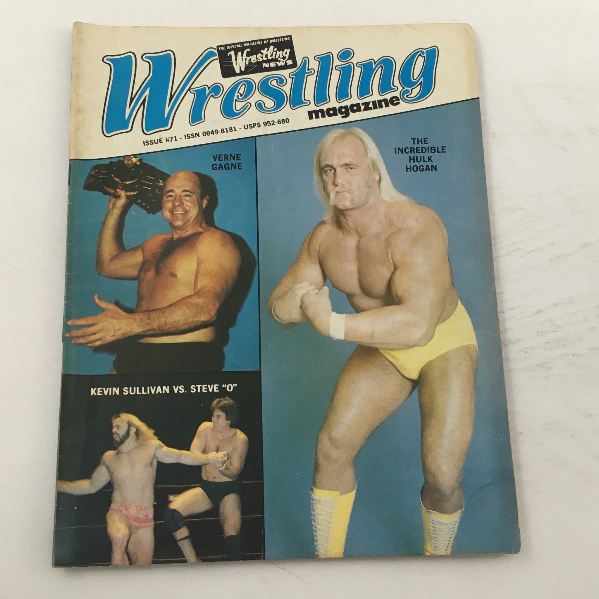 Wrestling Magazine #71 1981 The Incredible Hulk Hogan and Austin Idol Feature