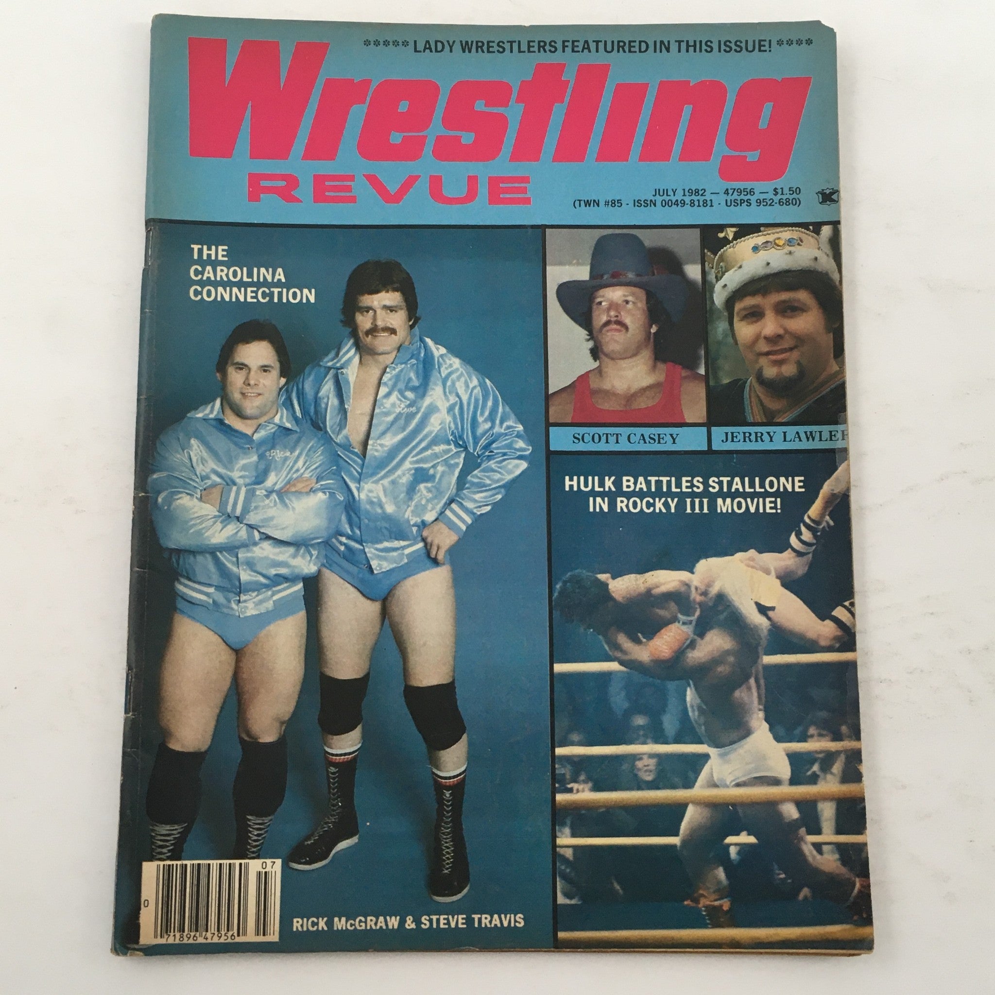 Wrestling Revue Magazine July 1982 Sylvester Stallone vs Incredible Hulk Hogan