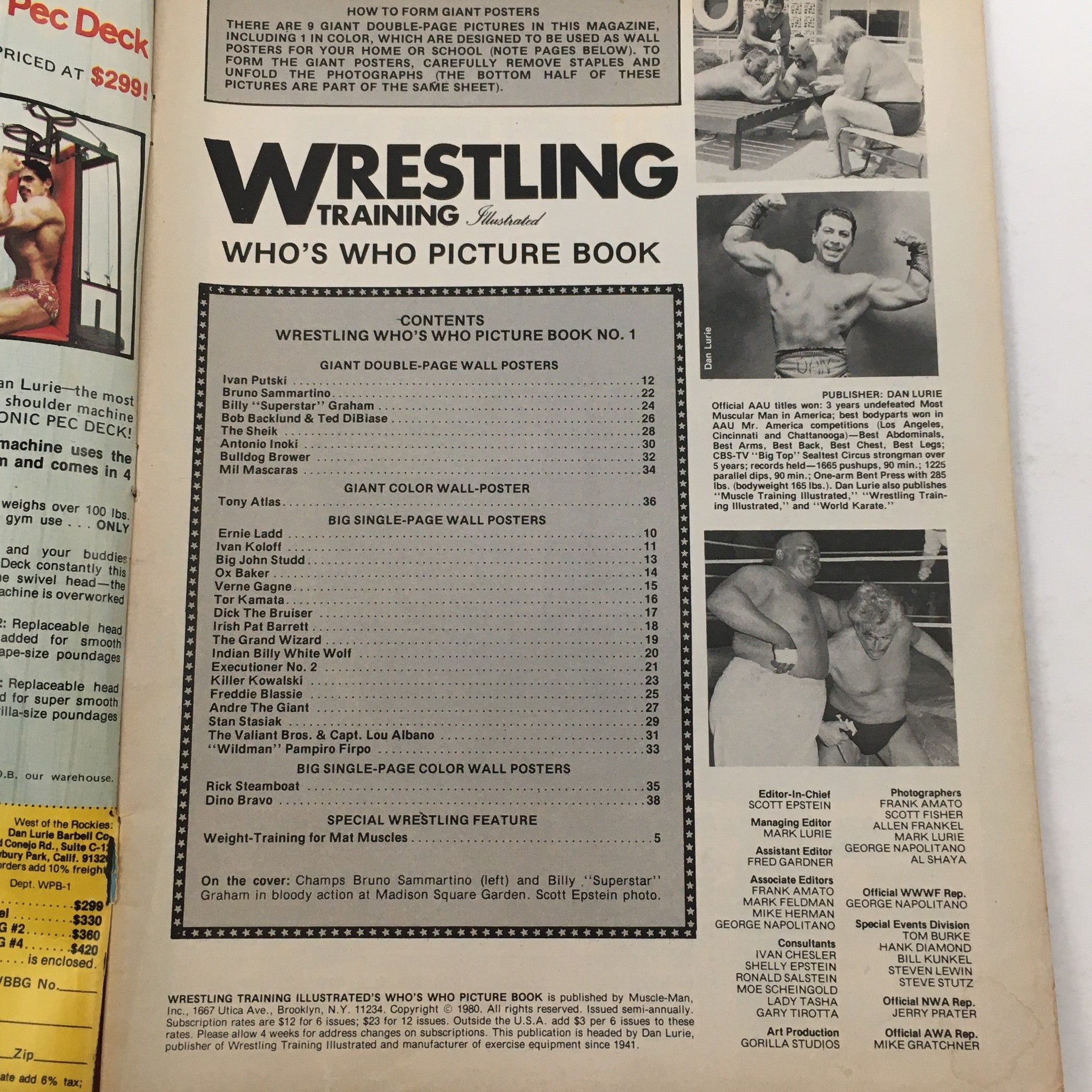 Wrestling Training Illustrated Magazine Spring 1980 Billy "Superstar" Graham