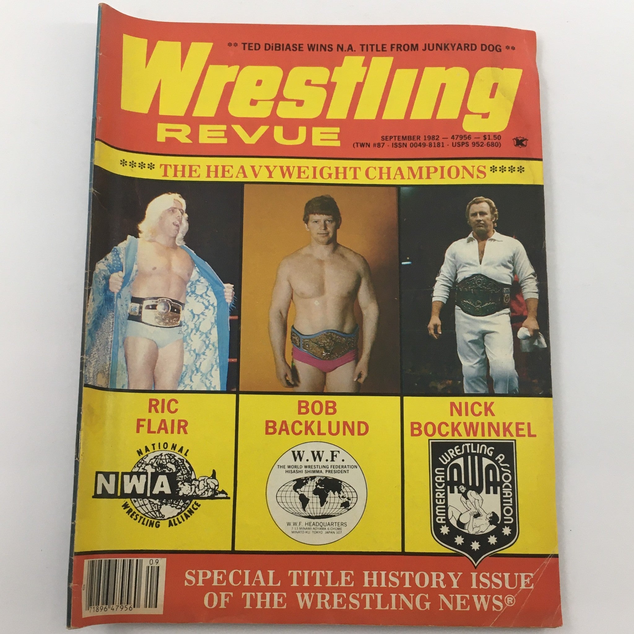 Wrestling Revue Magazine September 1982 Ric Flair and Bob Backlund Feature