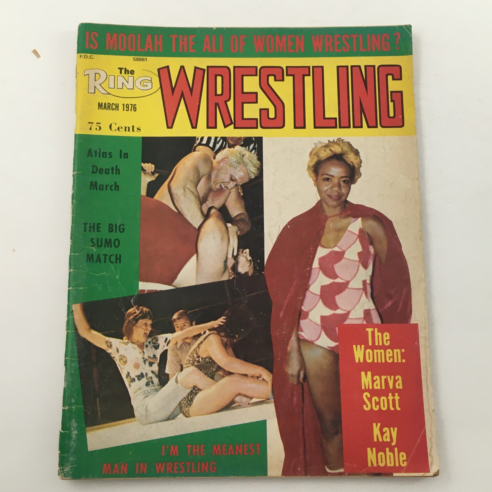 The Ring Wrestling Magazine March 1976 The Women Marva Scott vs Kay Noble