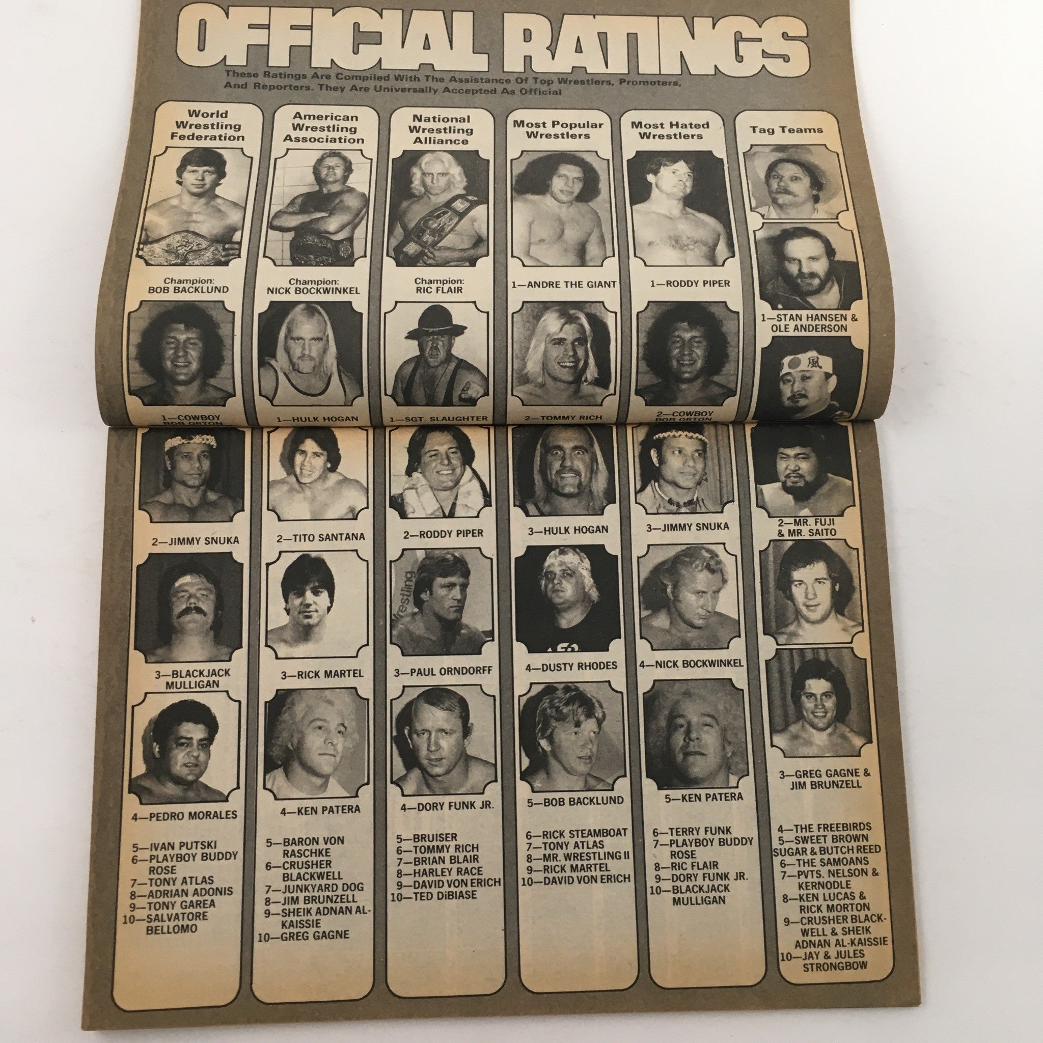 Wrestling Superstars Magazine Winter 1982 Mil Mascaras, Bob Buckland, Ric Flair