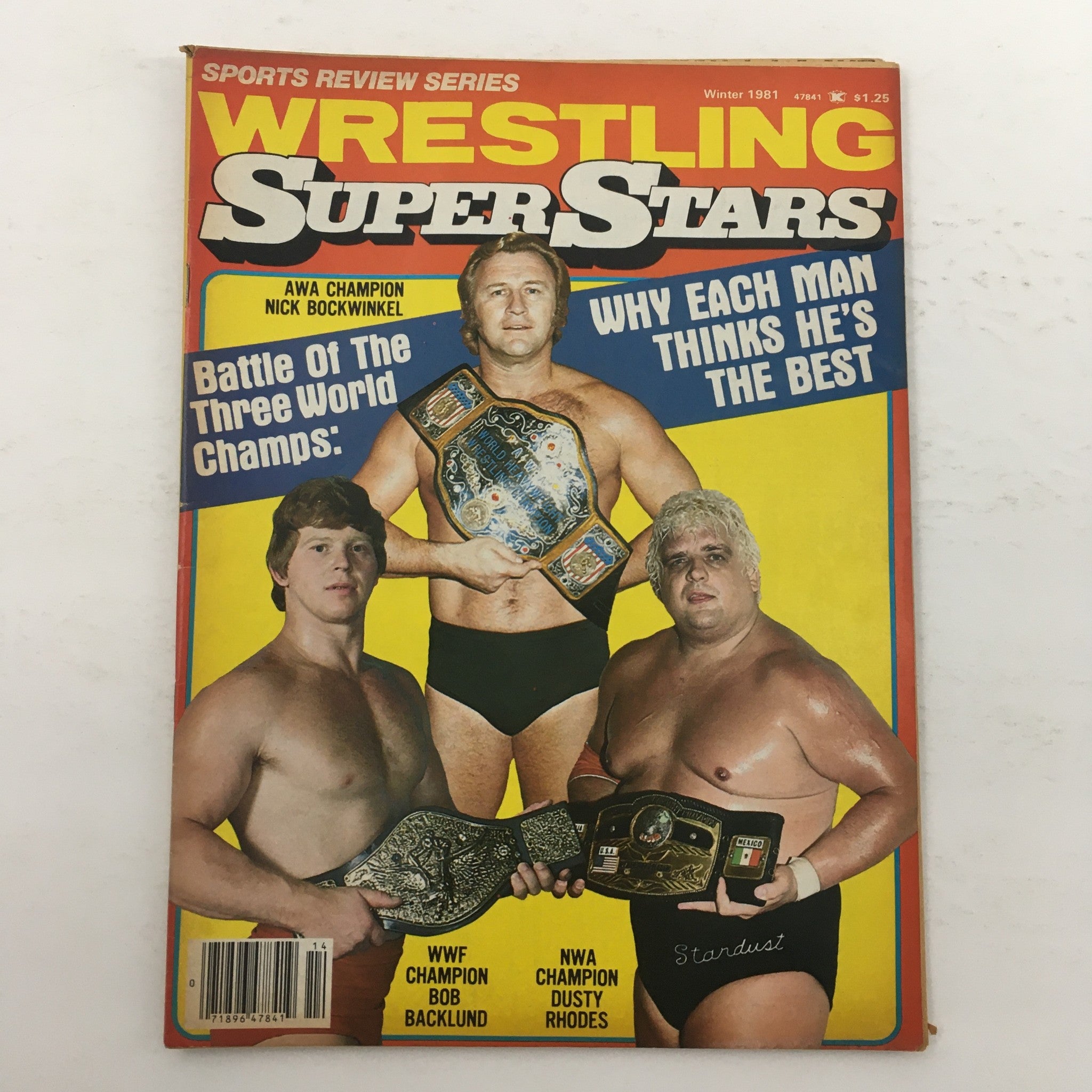 Wrestling Superstars Magazine Winter 1981 Andre the Giant Rugged Sgt. Slaughter