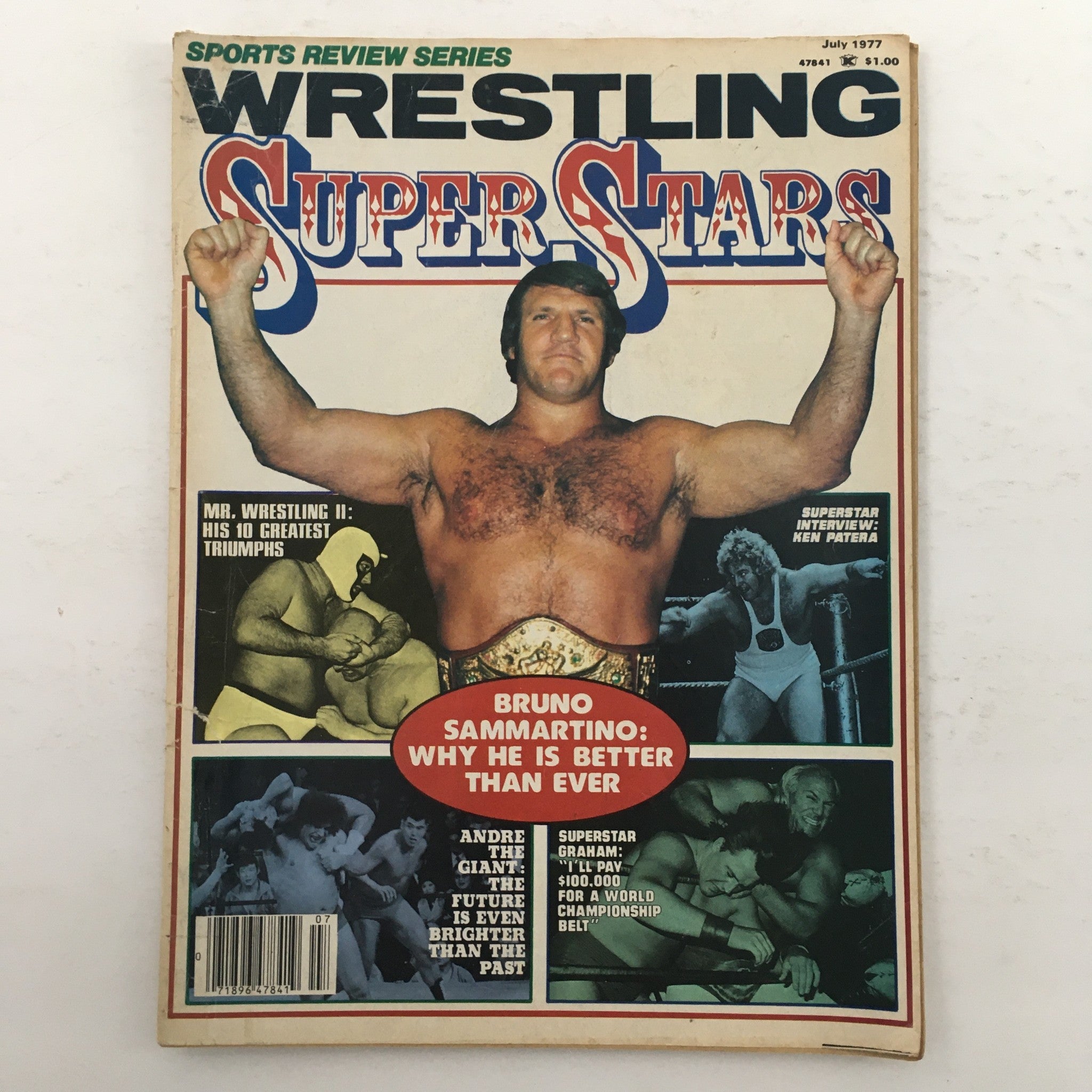 Wrestling Superstars Magazine July 1977 Andre the Giant and Bruno Sammartino