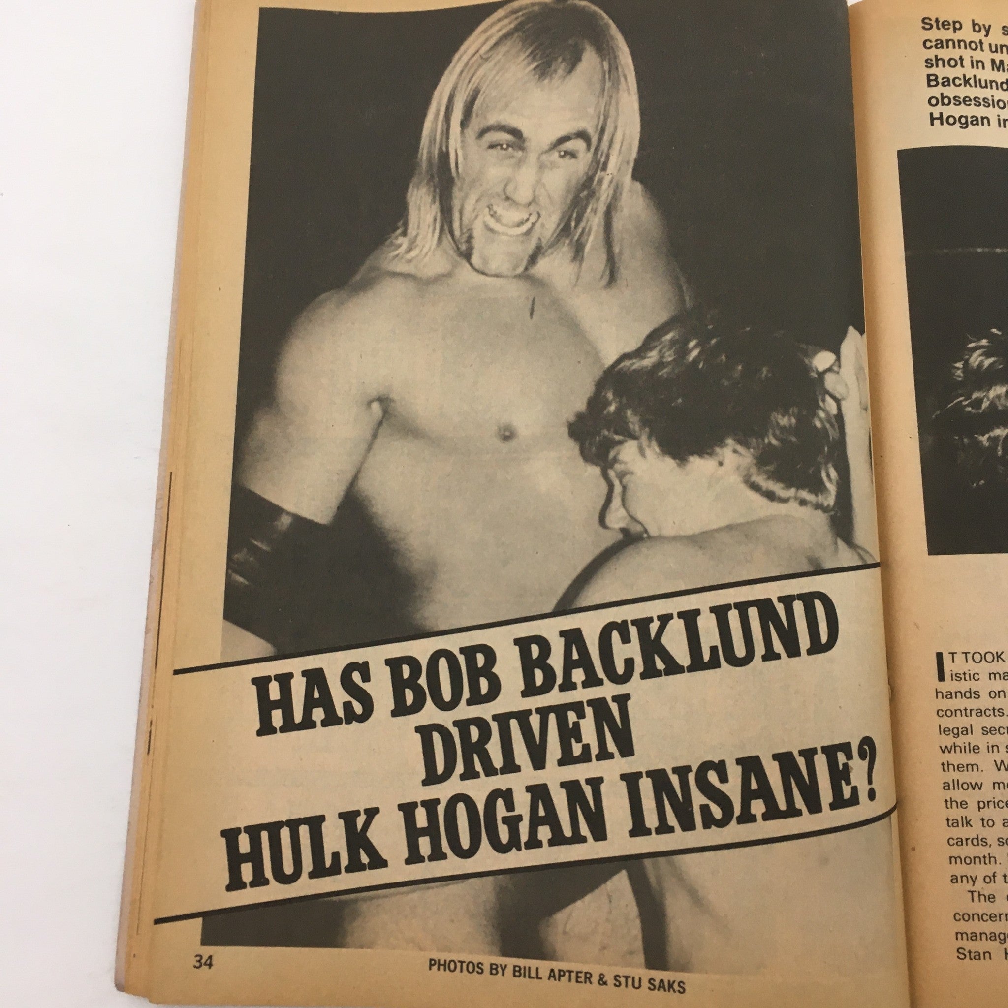 Inside Wrestling Magazine July 1981 cover featuring a dramatic image of Bob Buckland wrestling Hulk Hogan, highlighting the iconic match-up and the question: 'Has Bob Backlund Driven Hulk Hogan Insane?'. This vintage wrestling magazine is a collectible piece showcasing the vibrant wrestling culture of the early 1980s.