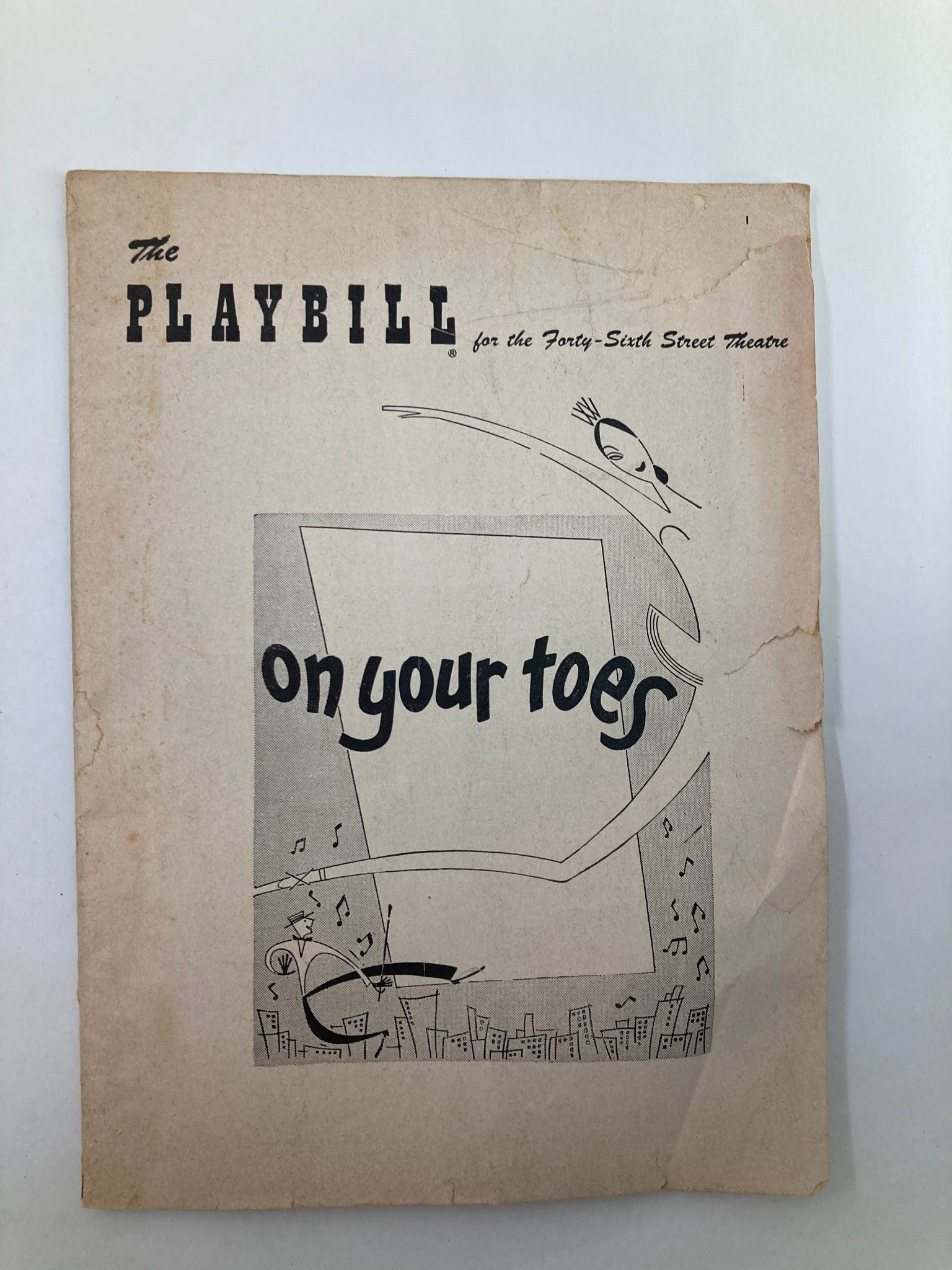 1954 Playbill 46th Street Theatre Vera Zorina & Bobby Van in On Your Toes