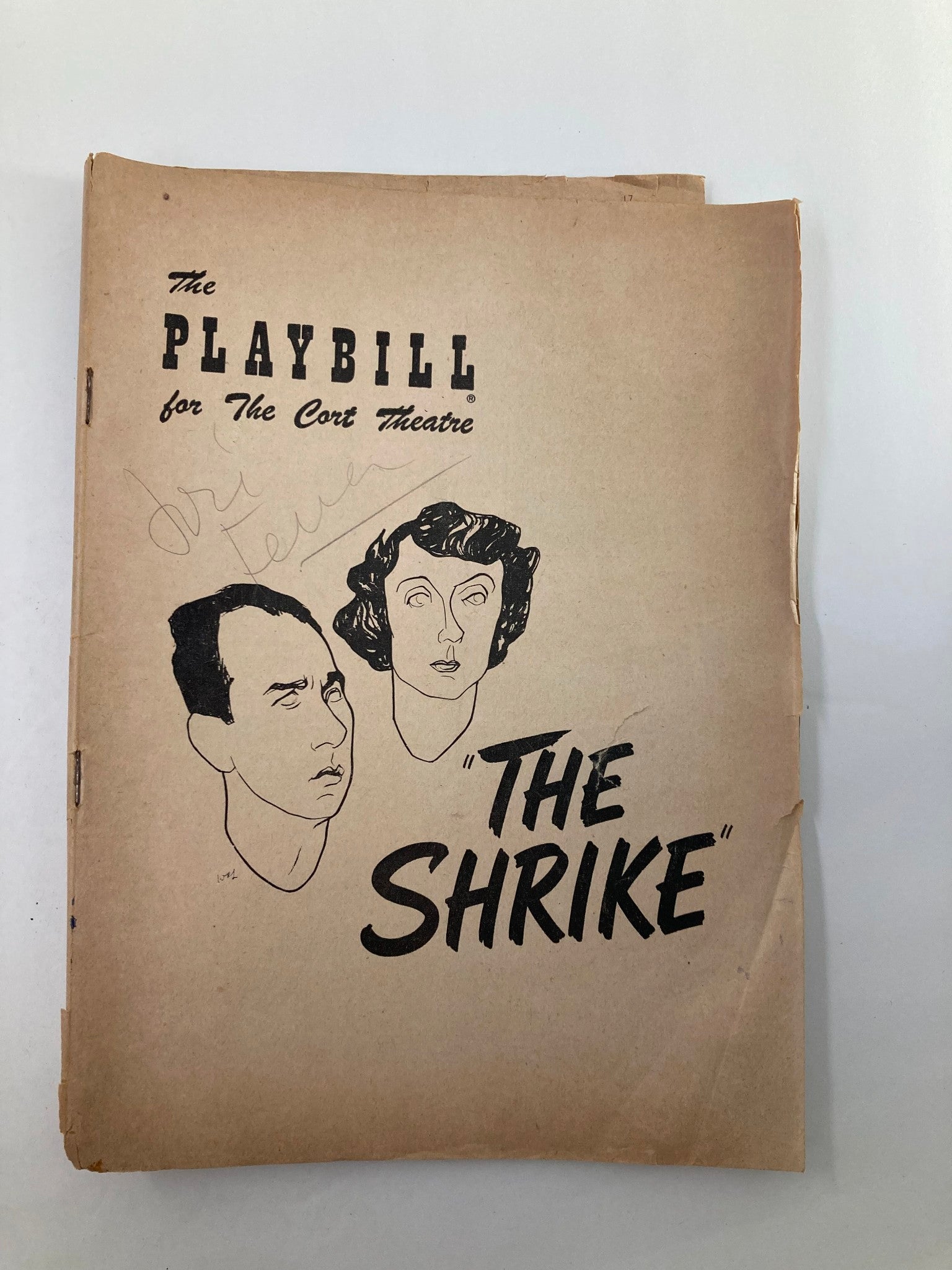 1952 Playbill Cort Theatre Jose Ferrer and Judith Evelyn in The Shrike