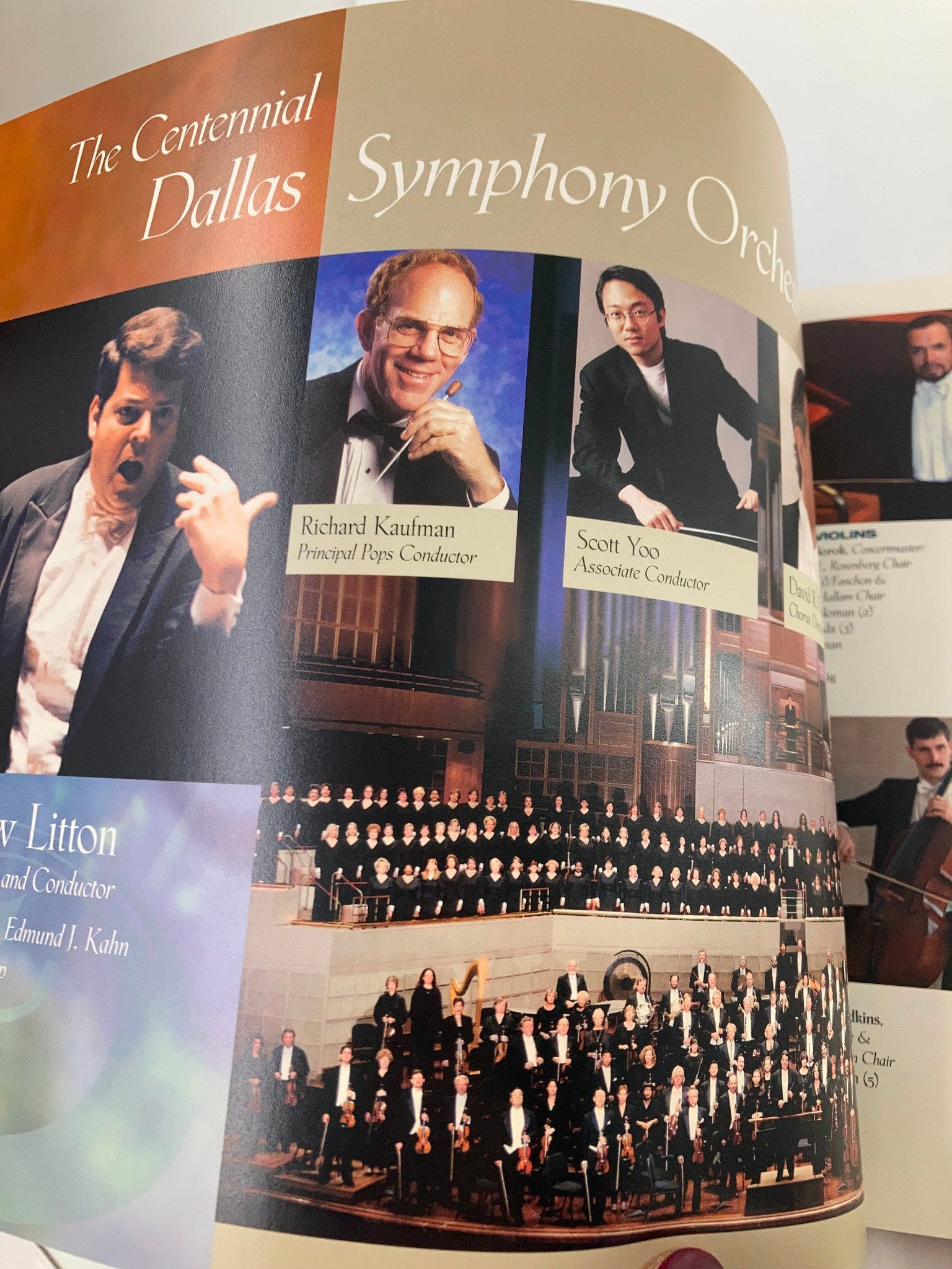 2000 Program Souvenir Dalla Symphony Orchestra A Century of Beautiful Music