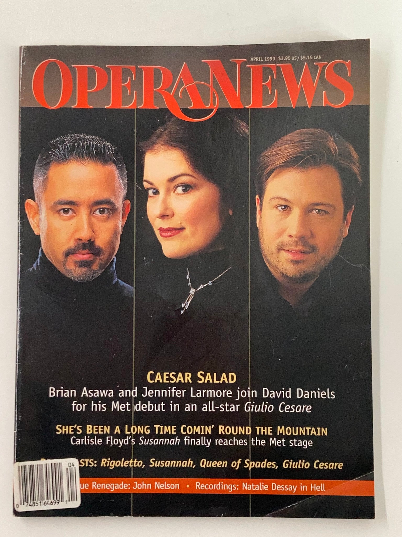 Opera News Magazine April 1999 Brian Asawa, Jennifer Larmore & David Daniels