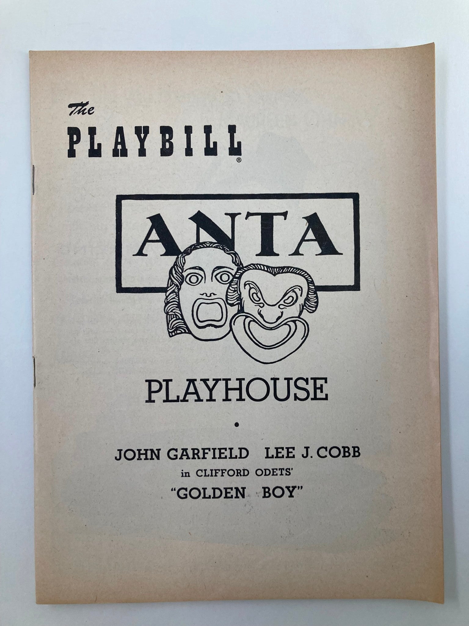 1952 Playbill Anta Playhouse John Garfield, Lee J. Cobb in Golden Boy