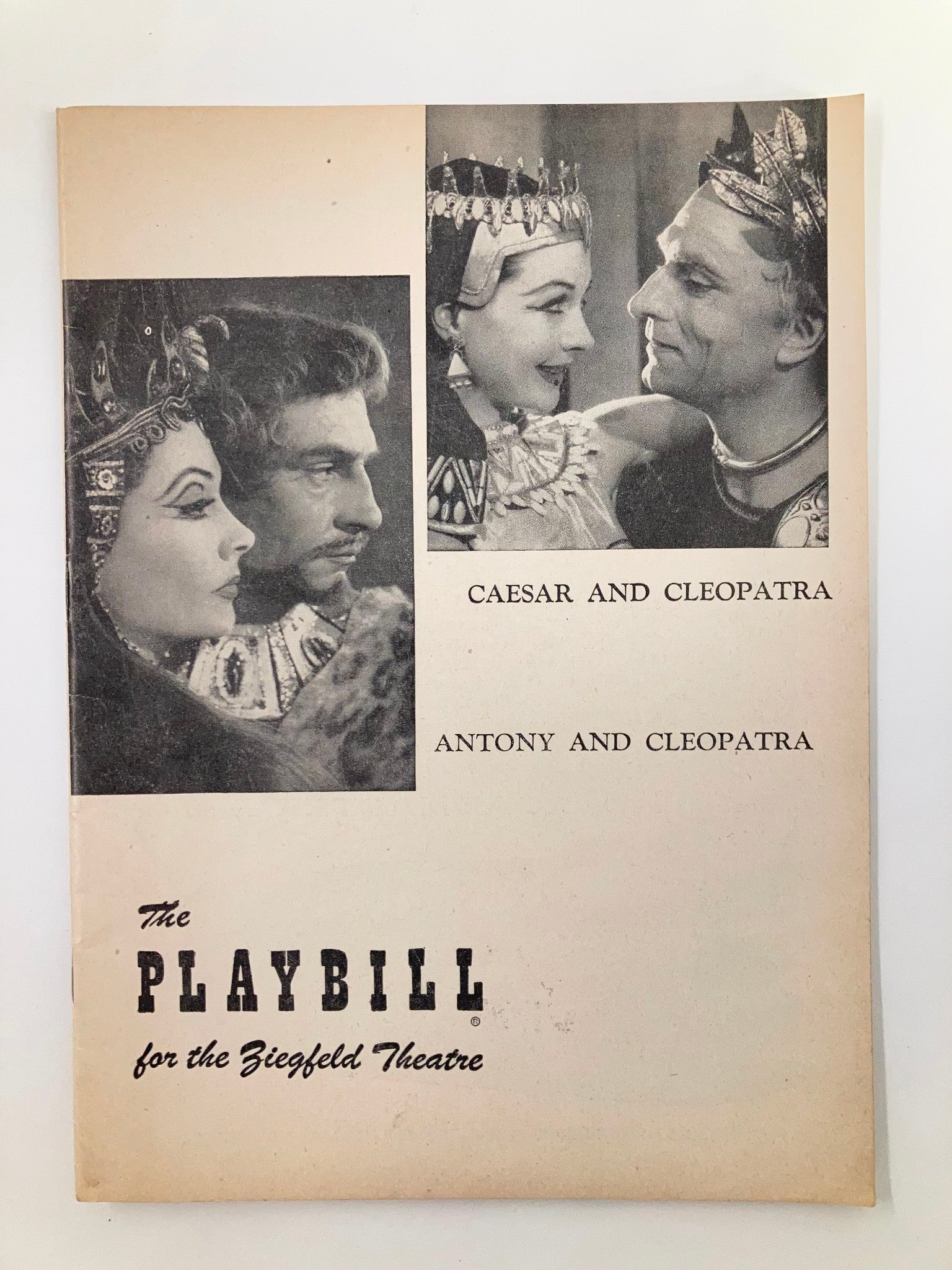 1952 Playbill Ziegfeld Theatre Wilfrid Hyde White in Caesar and Cleopatra