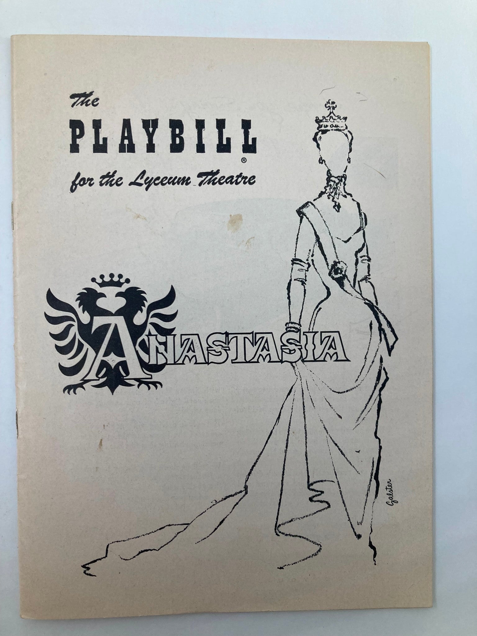 1955 Playbill Lyceum Theatre Eugenie Leontovich, Viveca Lindfors in Anastasia