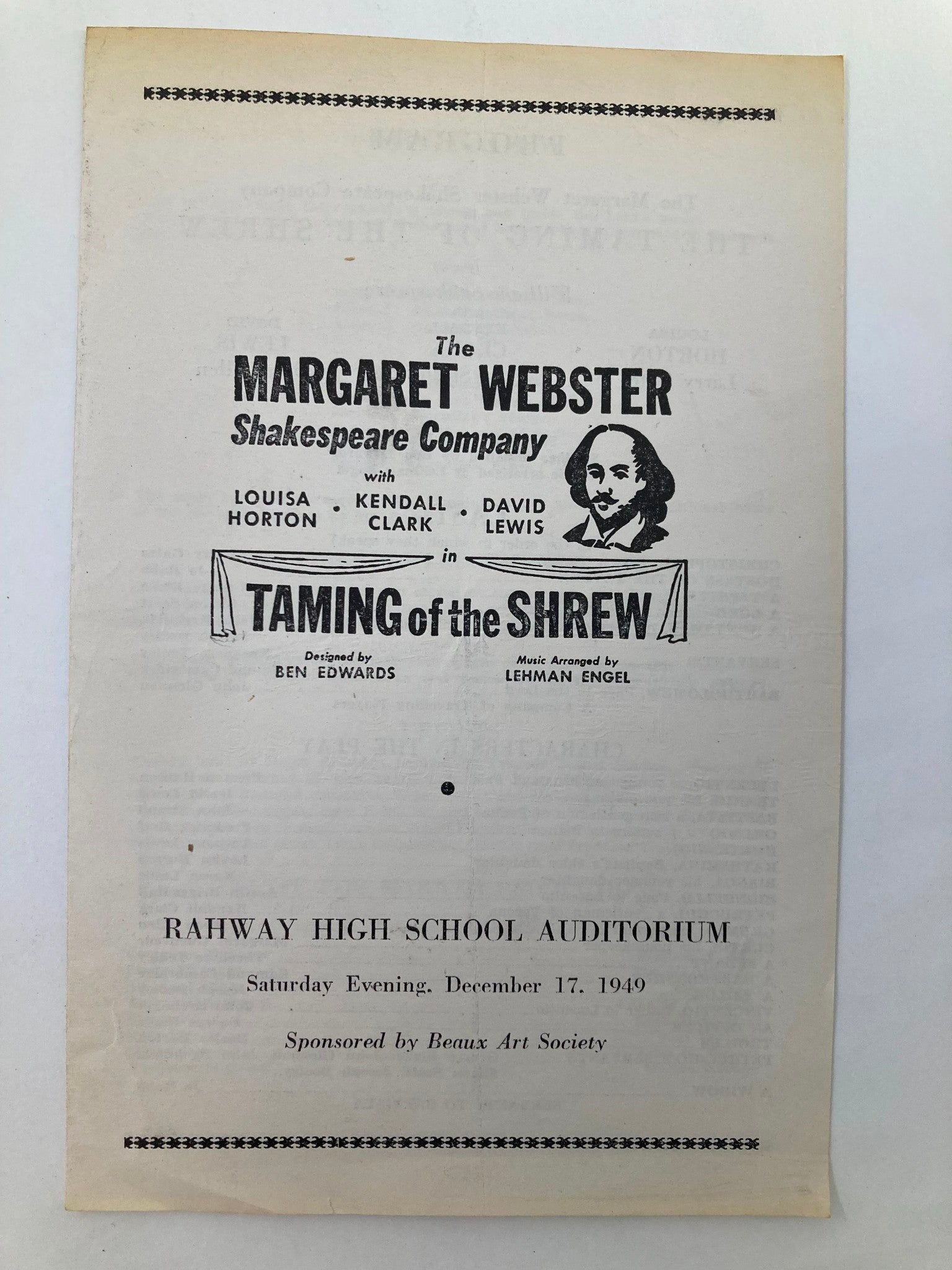 1949 Rahway High School Auditorium Louisa Horton in q