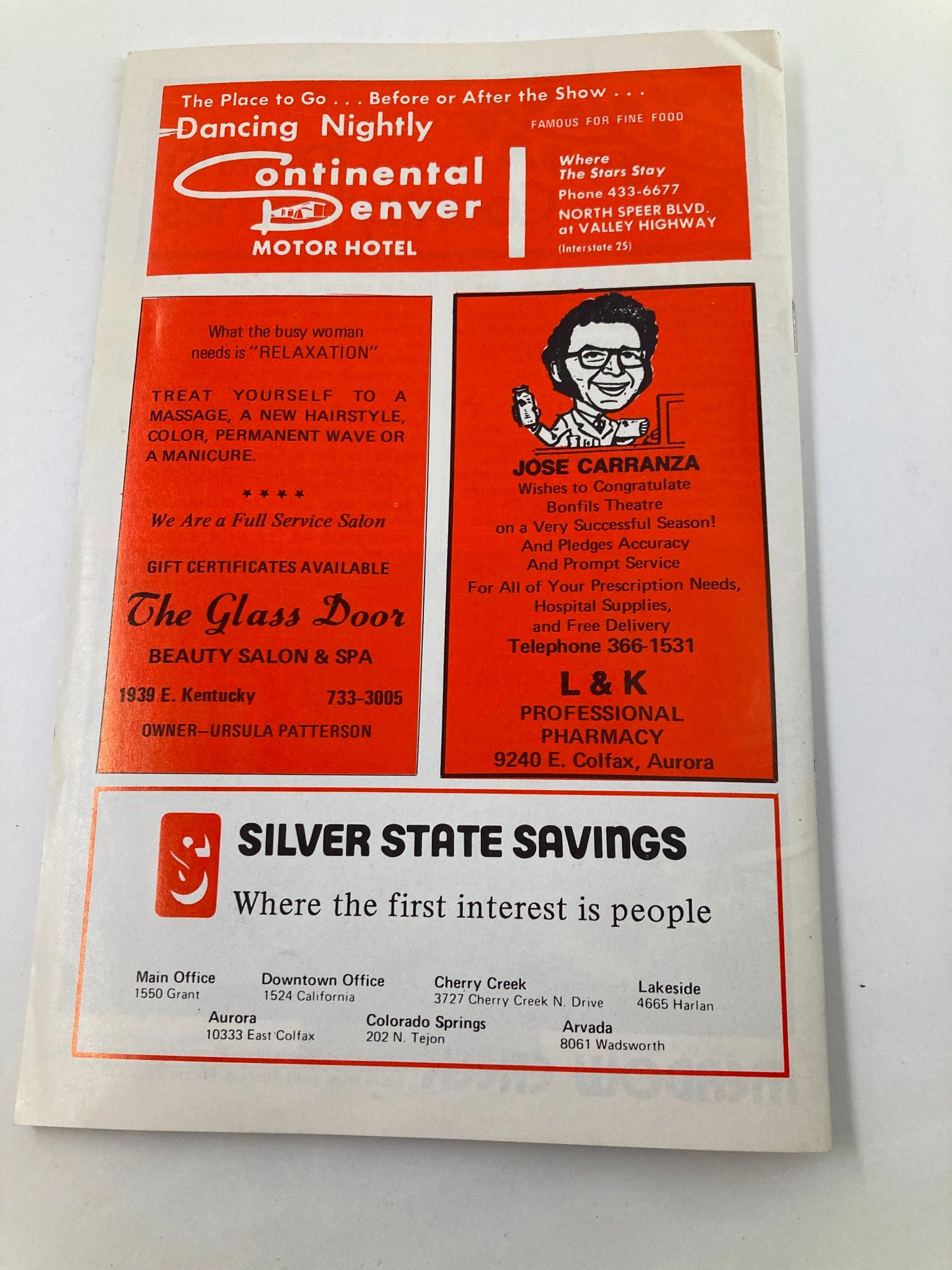 1960's Souvenir Program The Bonfils Theatre David Suchet in Love's Labour Lost