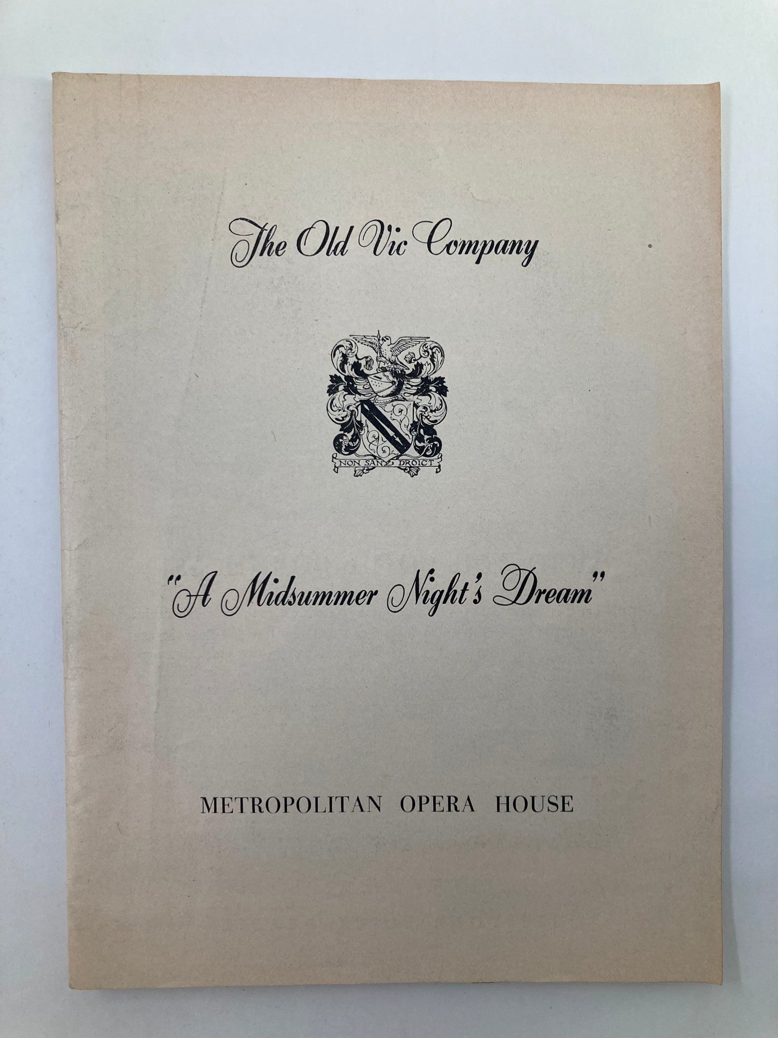 1954 Souvenir Program Metropolitan Opera House A Midsummer Night's Dream