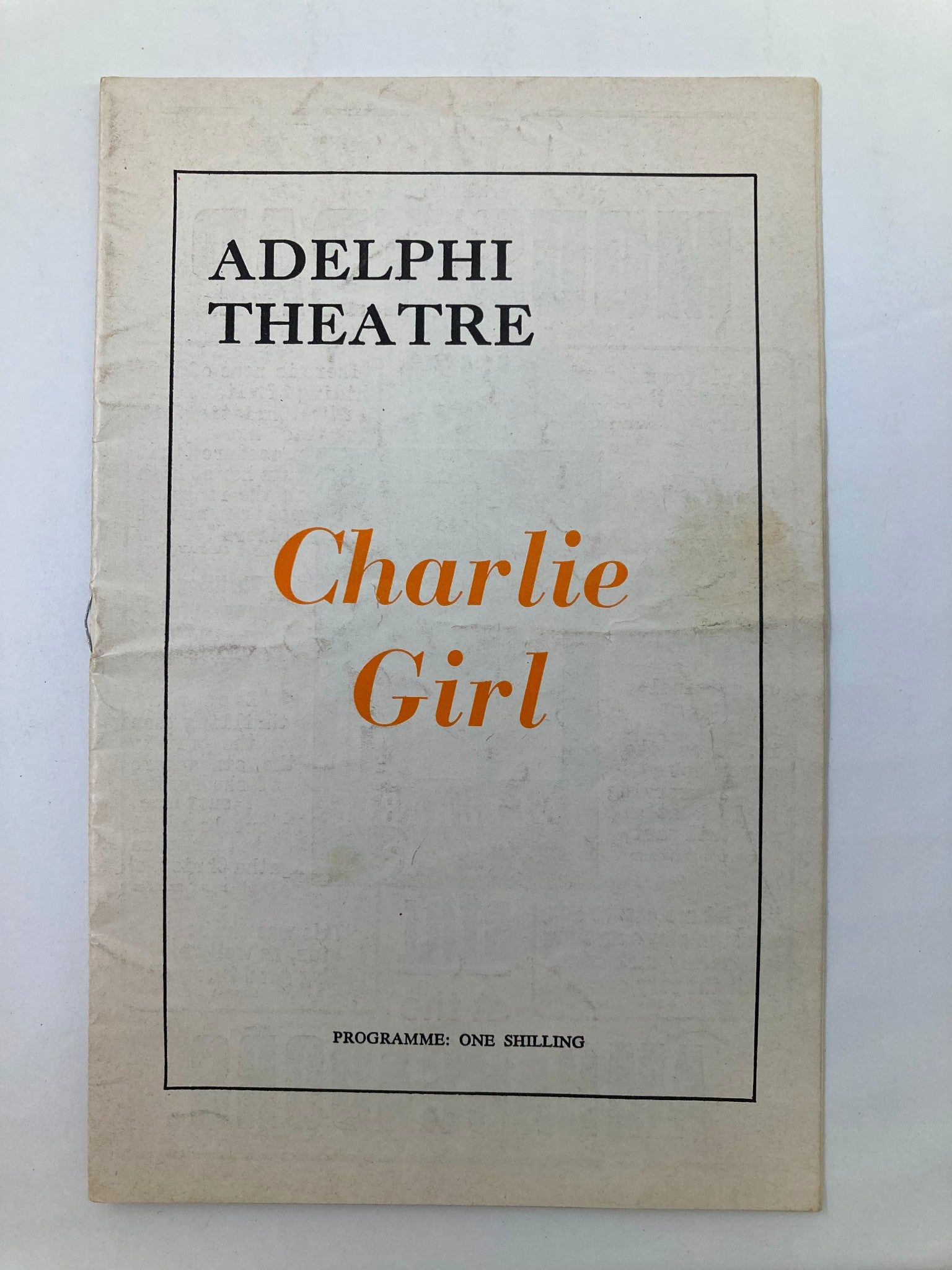 1965 Program Adelphi Theatre Anna Neagle, Derek Nimmo in Charlie Girl