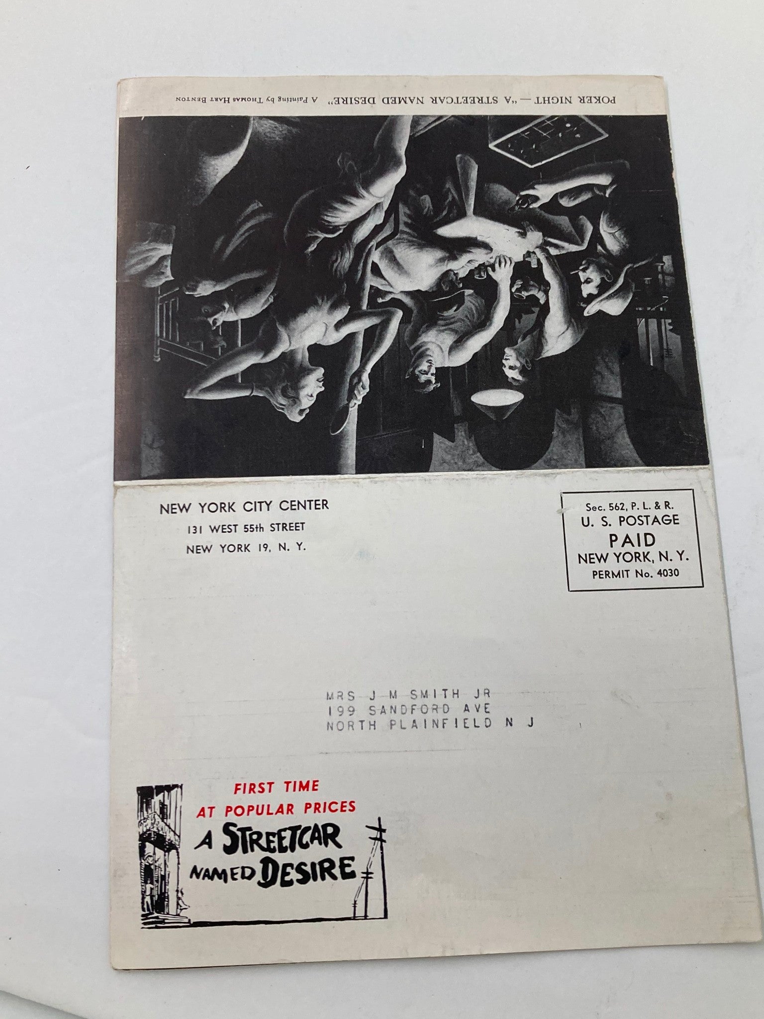 1951 Program New York City Center Uta Hagen in A Streetcar Named Desire