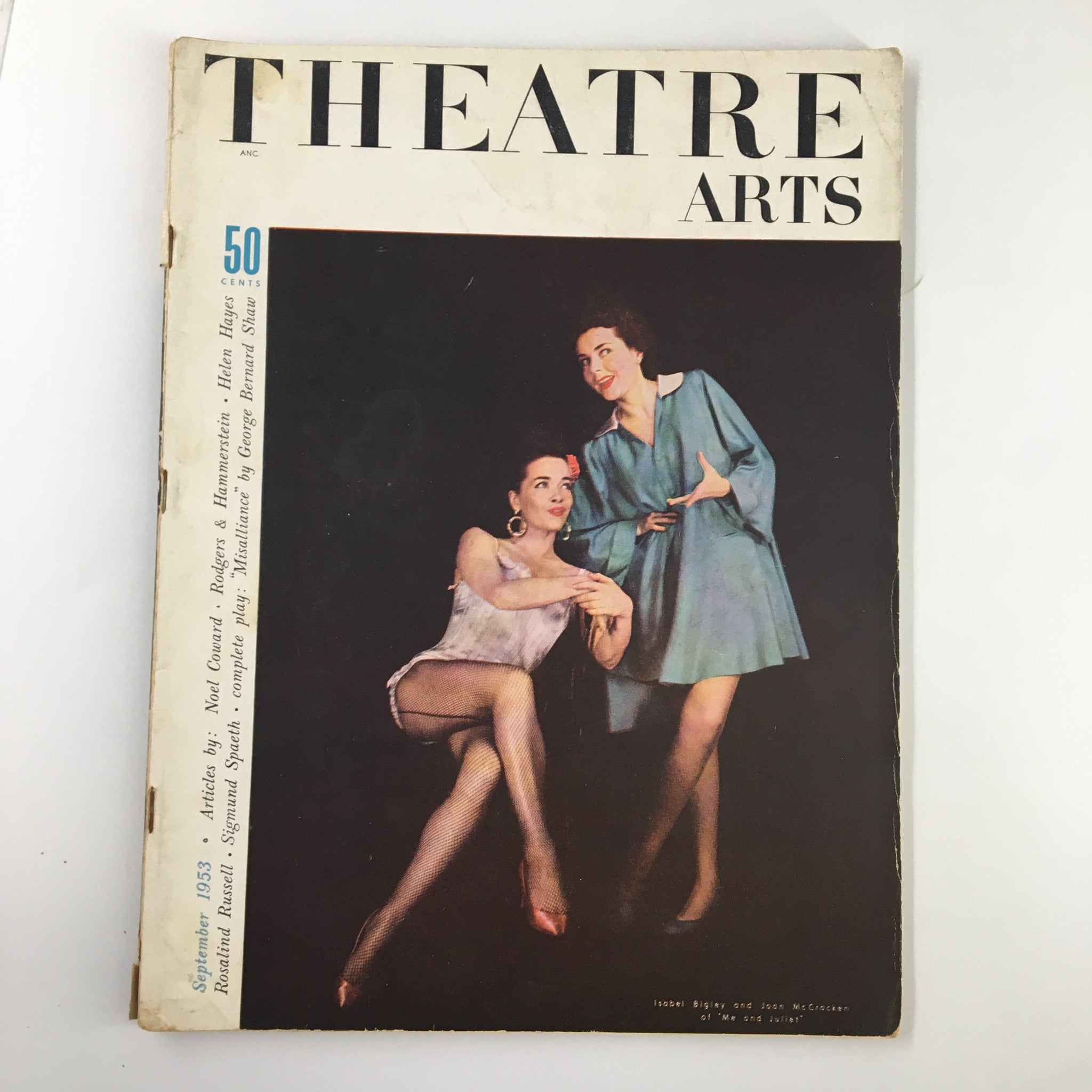 VTG Theatre Arts Magazine September 1953 Isabel Bigley and Joan McCracken