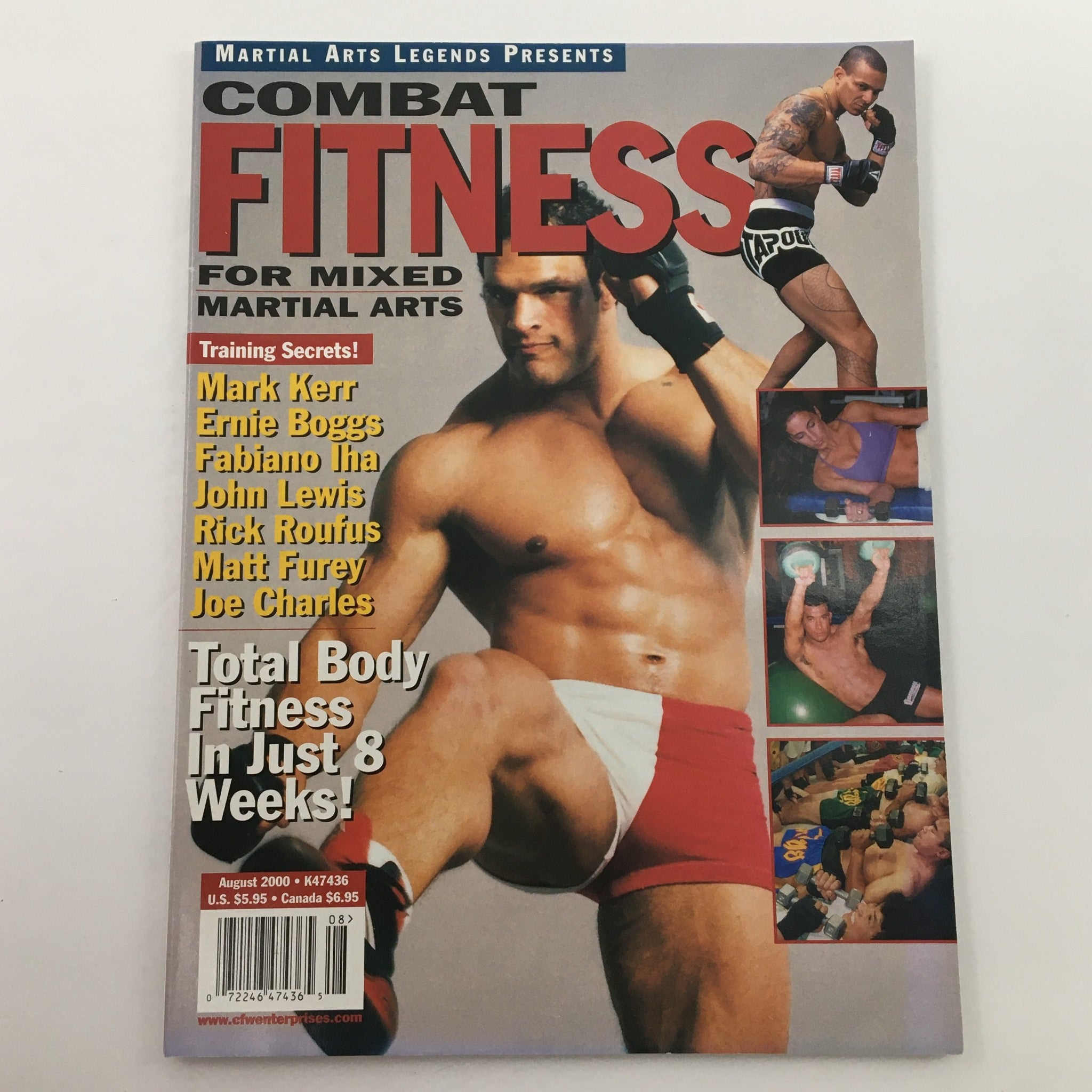 Combat Fitness MMA Magazine August 2000 Mark Kerr & Ernie Boggs, Newsstand