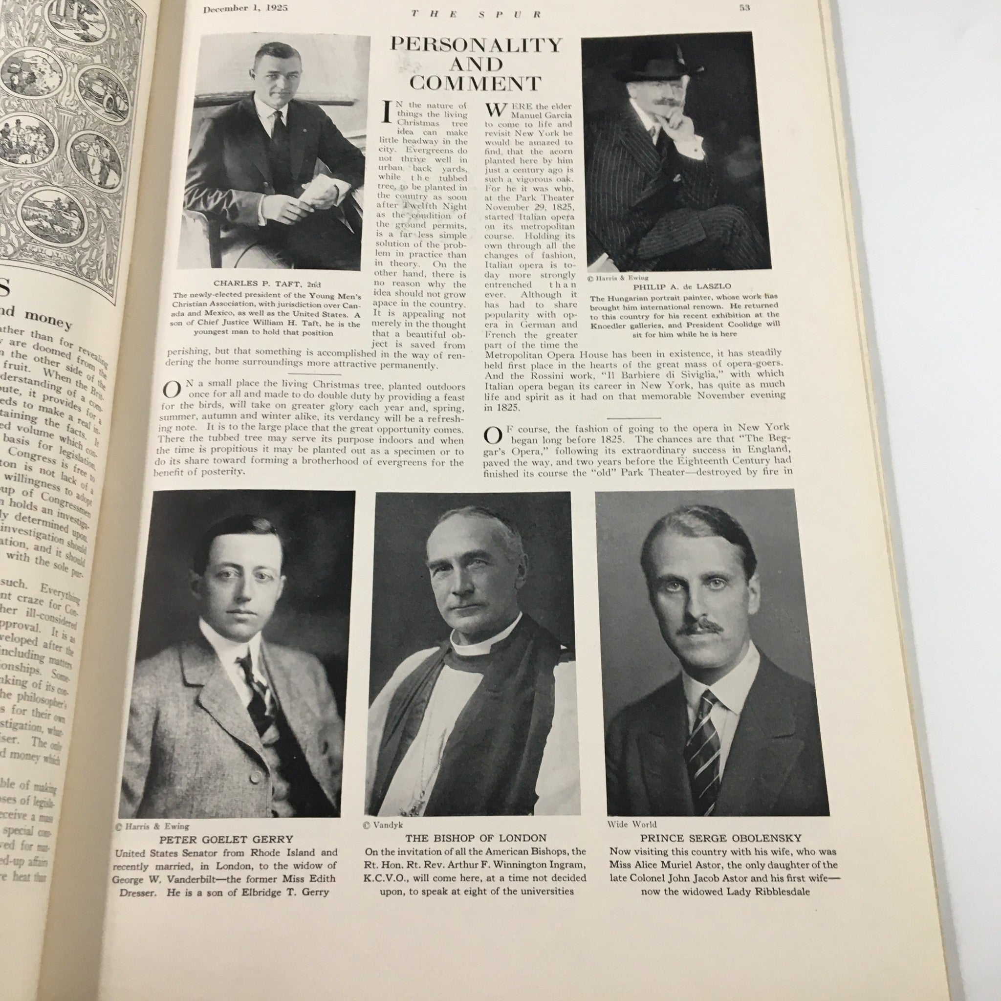 VTG The Spur Magazine December 1 1925 Charles P. Taft & Philip Laszlo No Label