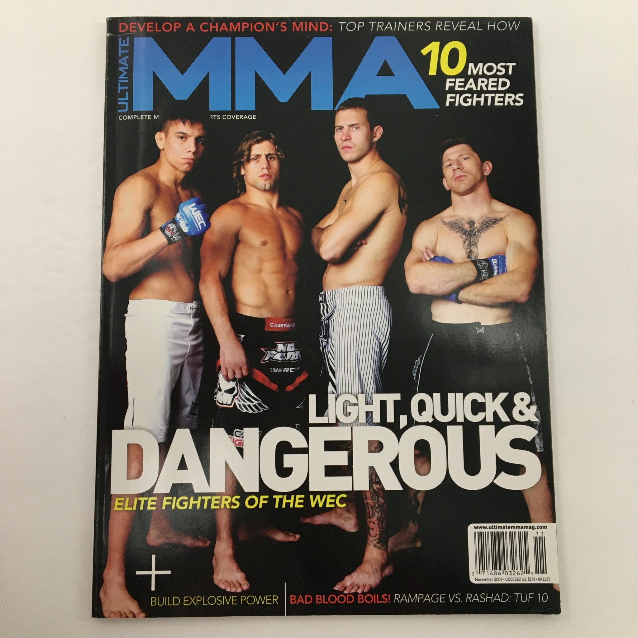 Ultimate MMA Magazine November 2009 Elite Fighters of the WEC Cover, Newsstand