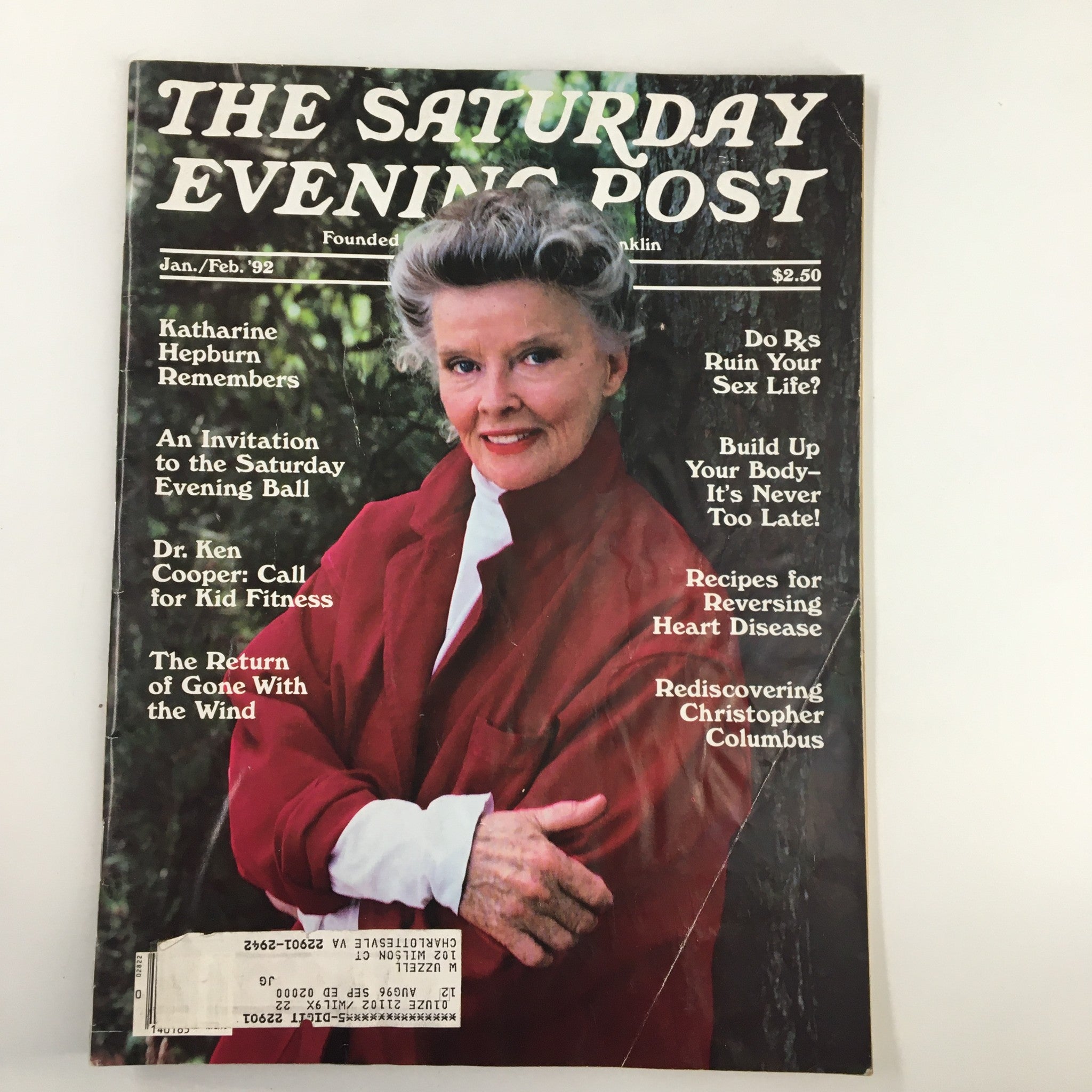 The Saturday Evening Post January 1992 Katharine Hepburn Remembers