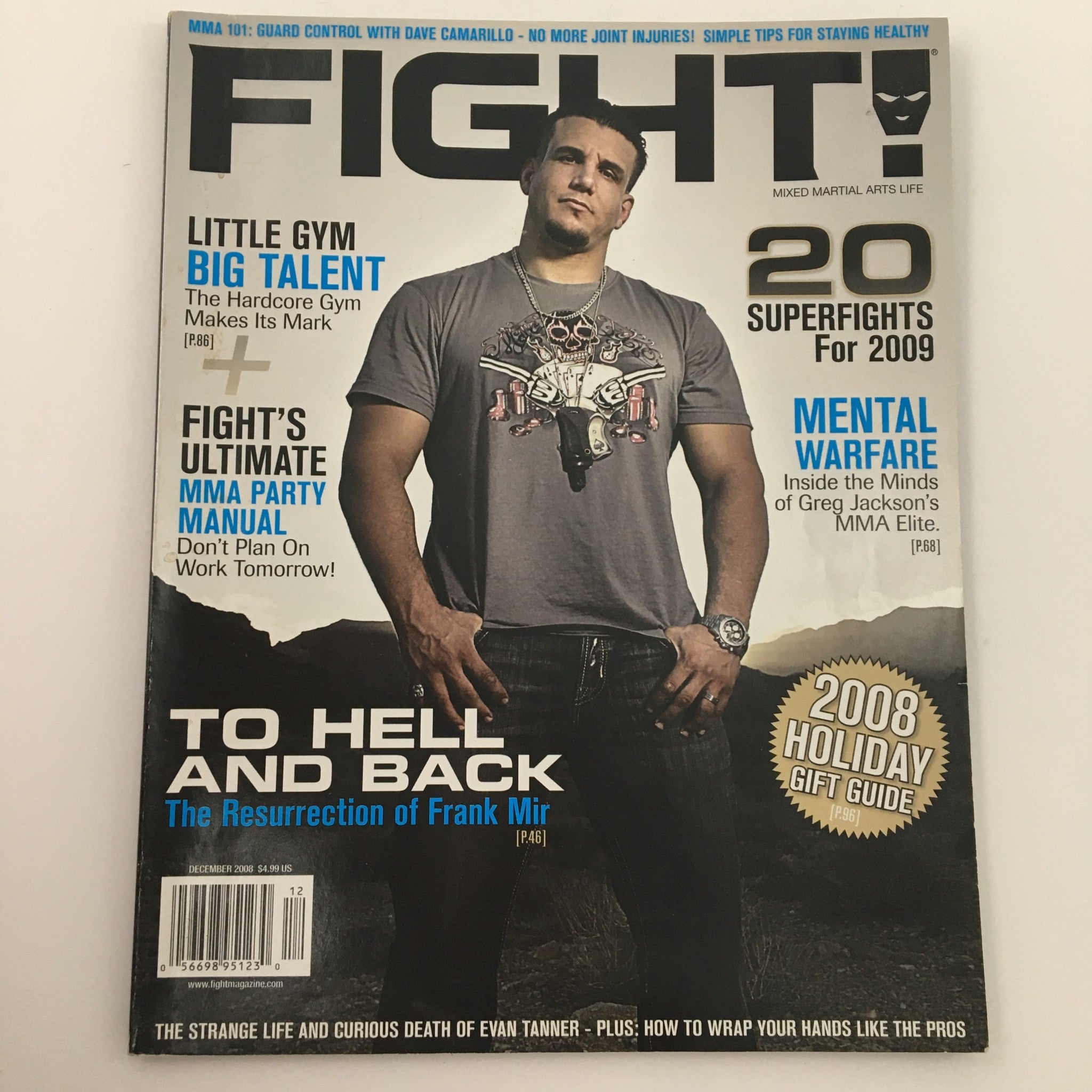 Fight MMA Life Magazine December 2008 The Resurrection of Frank Mir, Newsstand