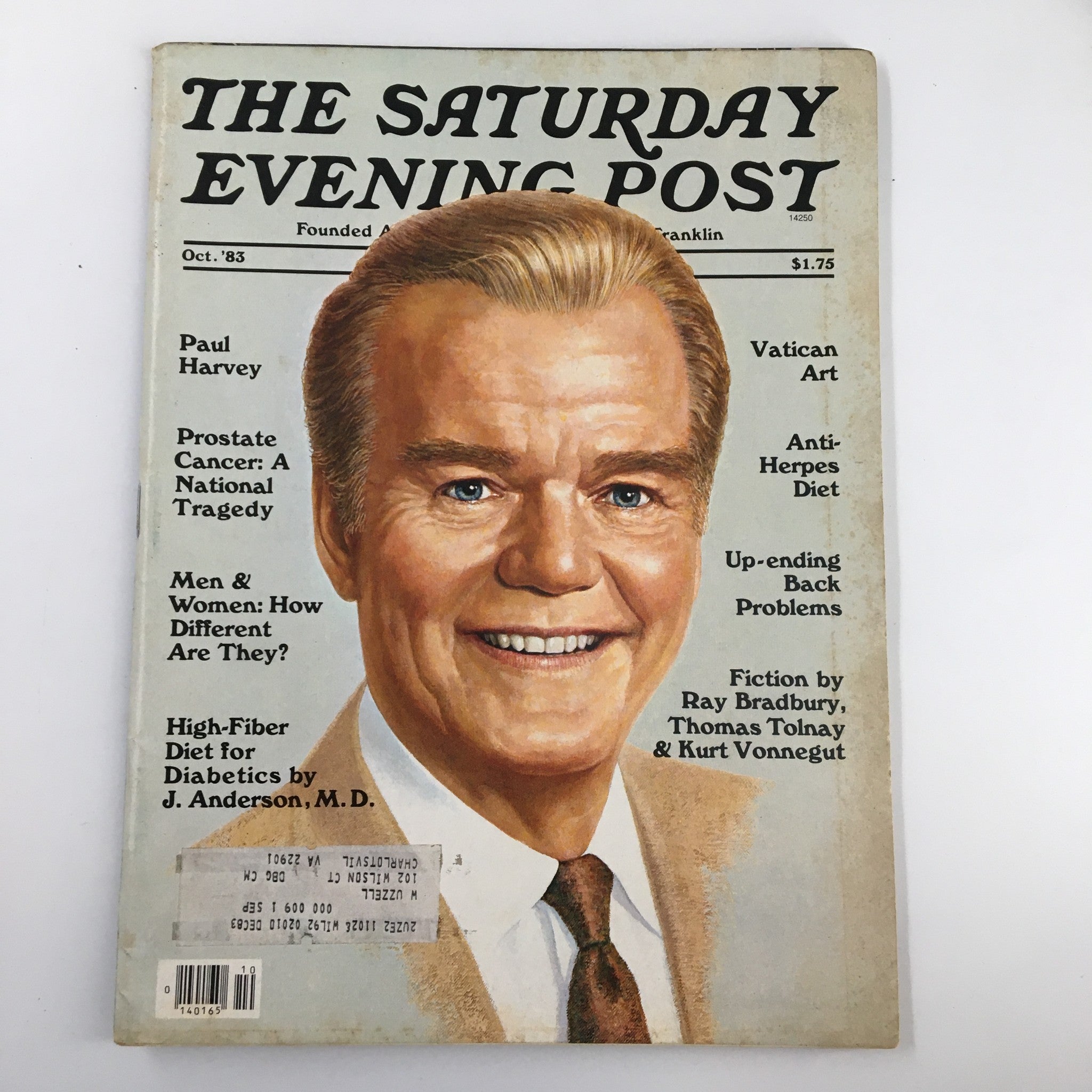 The Saturday Evening Post October 1983 Paul Harvey & Prostate Cancer