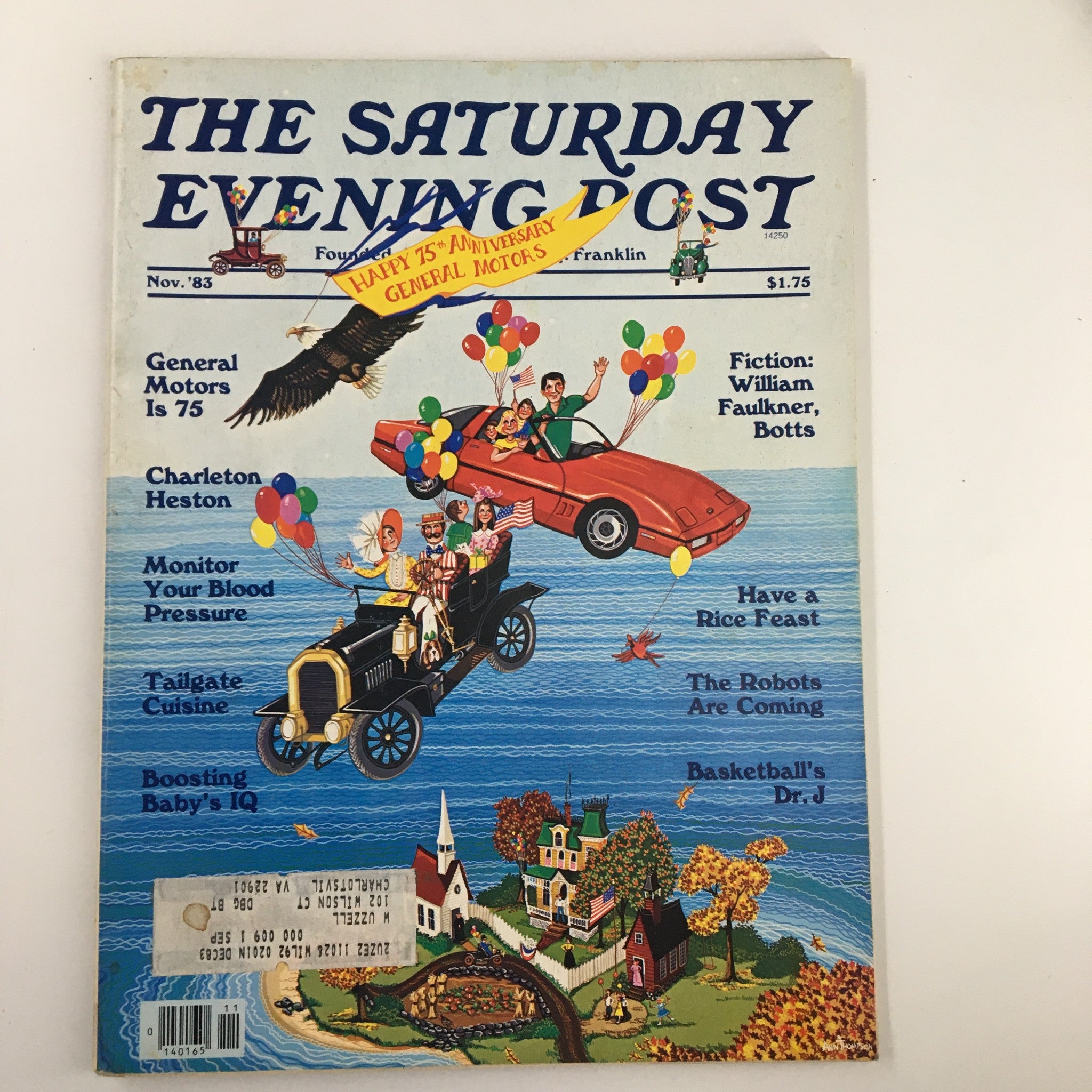 The Saturday Evening Post November 1983 General Motors is 75 & Charleton Heston