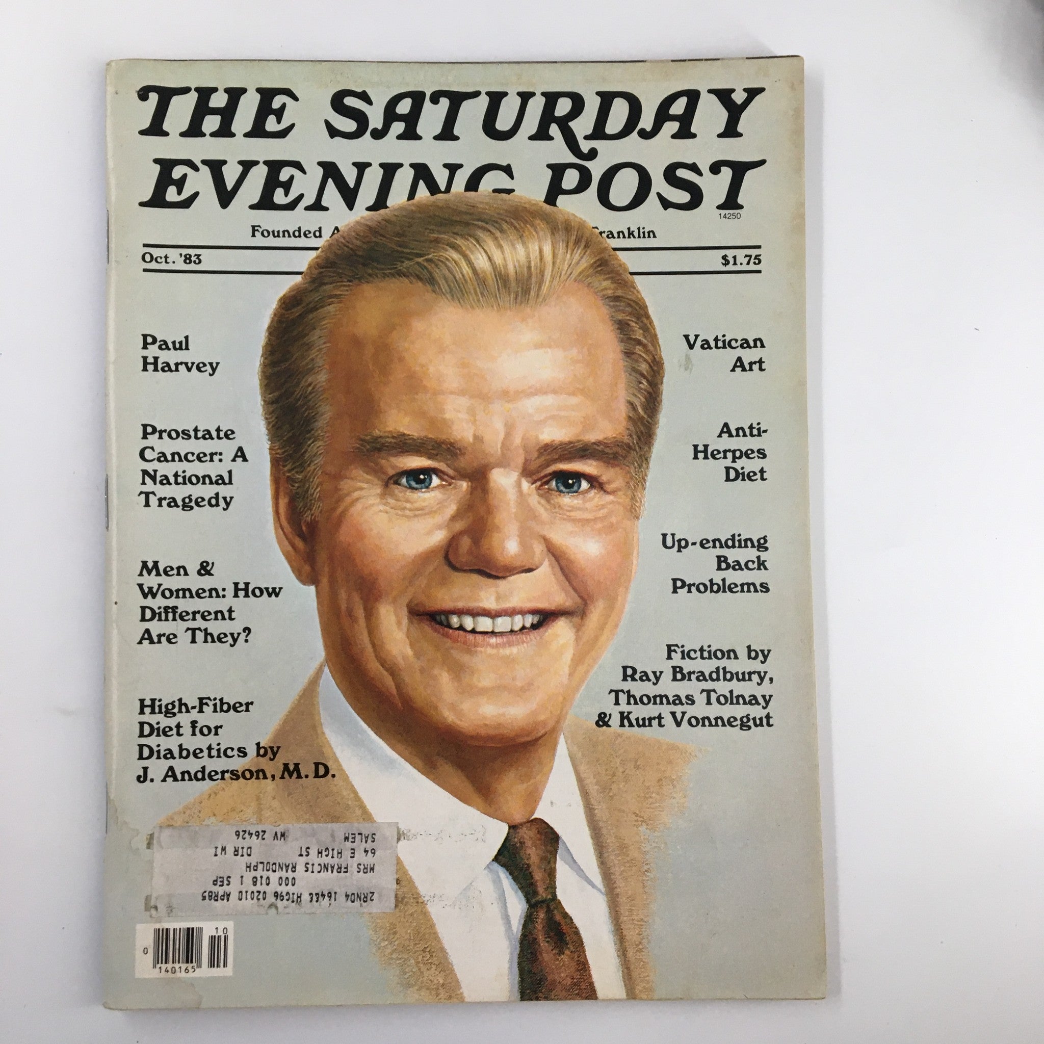 The Saturday Evening Post October 1983 Paul Harvey & Anti-Herpes Diet