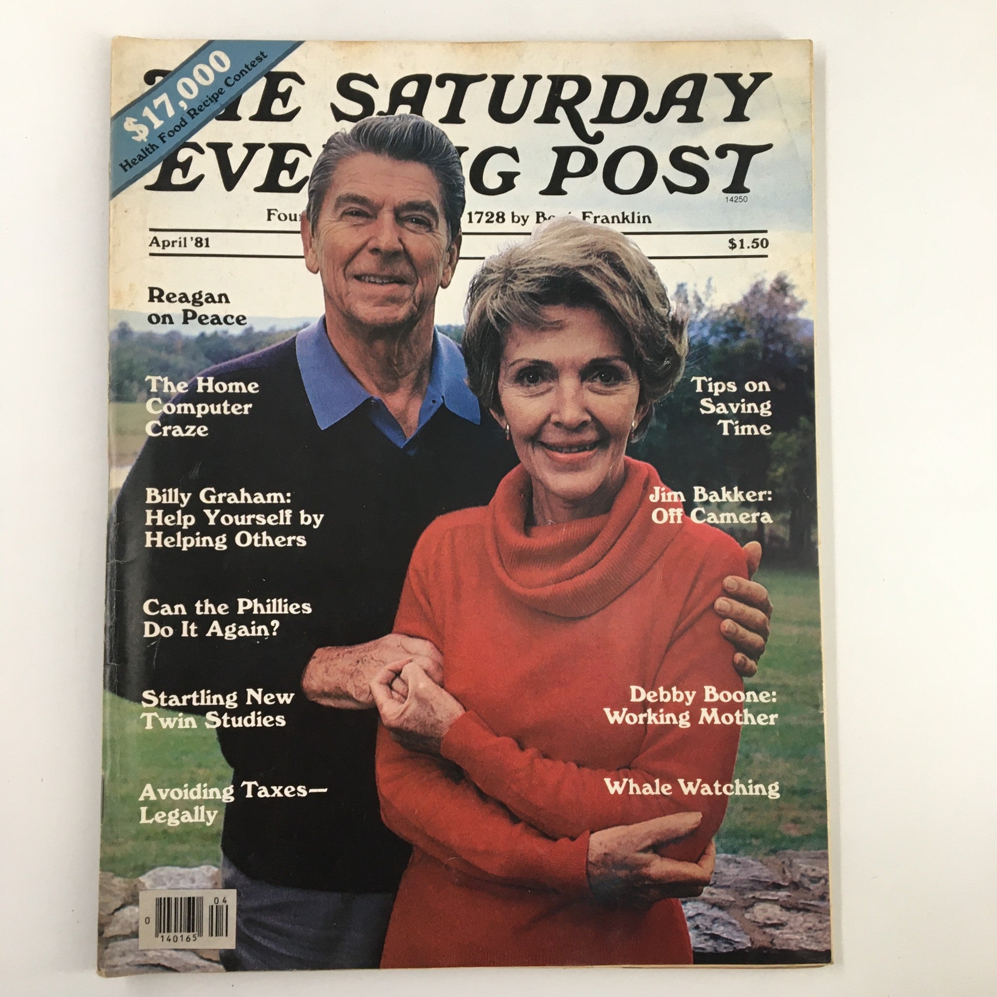 The Saturday Evening Post April 1981 Ronald Reagan & Nancy Reagan No Label