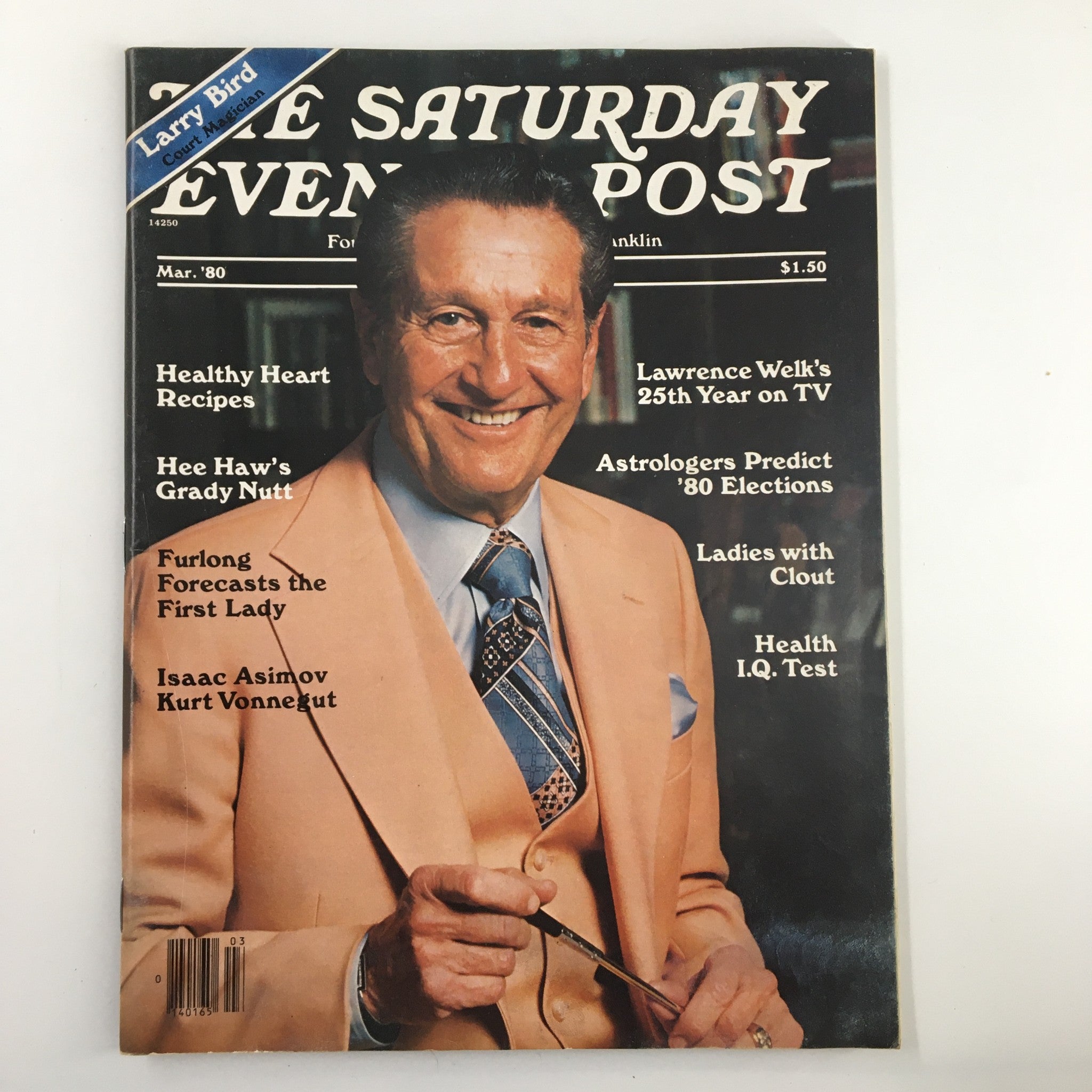 The Saturday Evening Post March 1980 Larry Bird Court Magician No Label