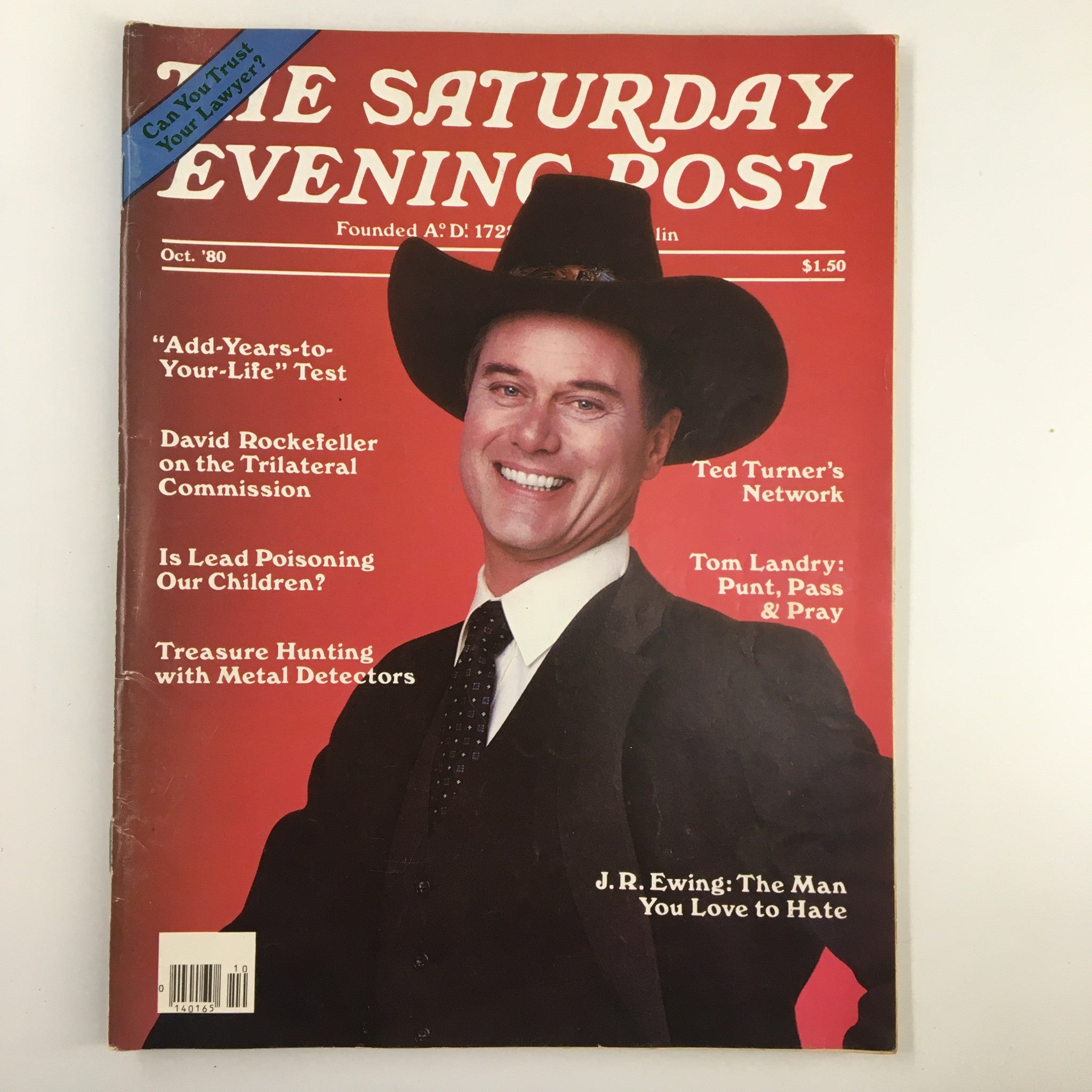 The Saturday Evening Post October 1980 JR Erwing Man You Love to Hate No Label