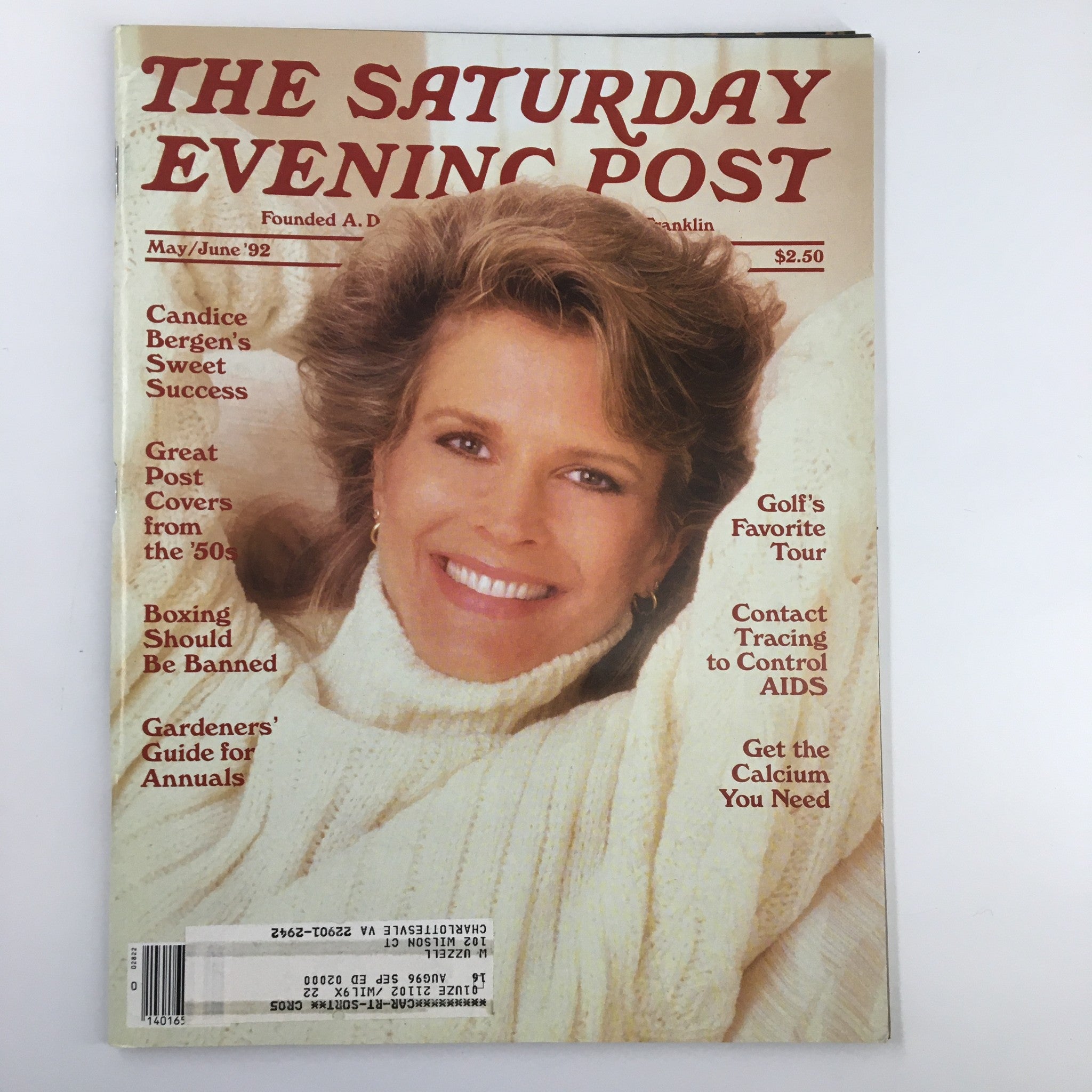 The Saturday Evening Post May 1992 Candice Bergen's Sweet Success VG