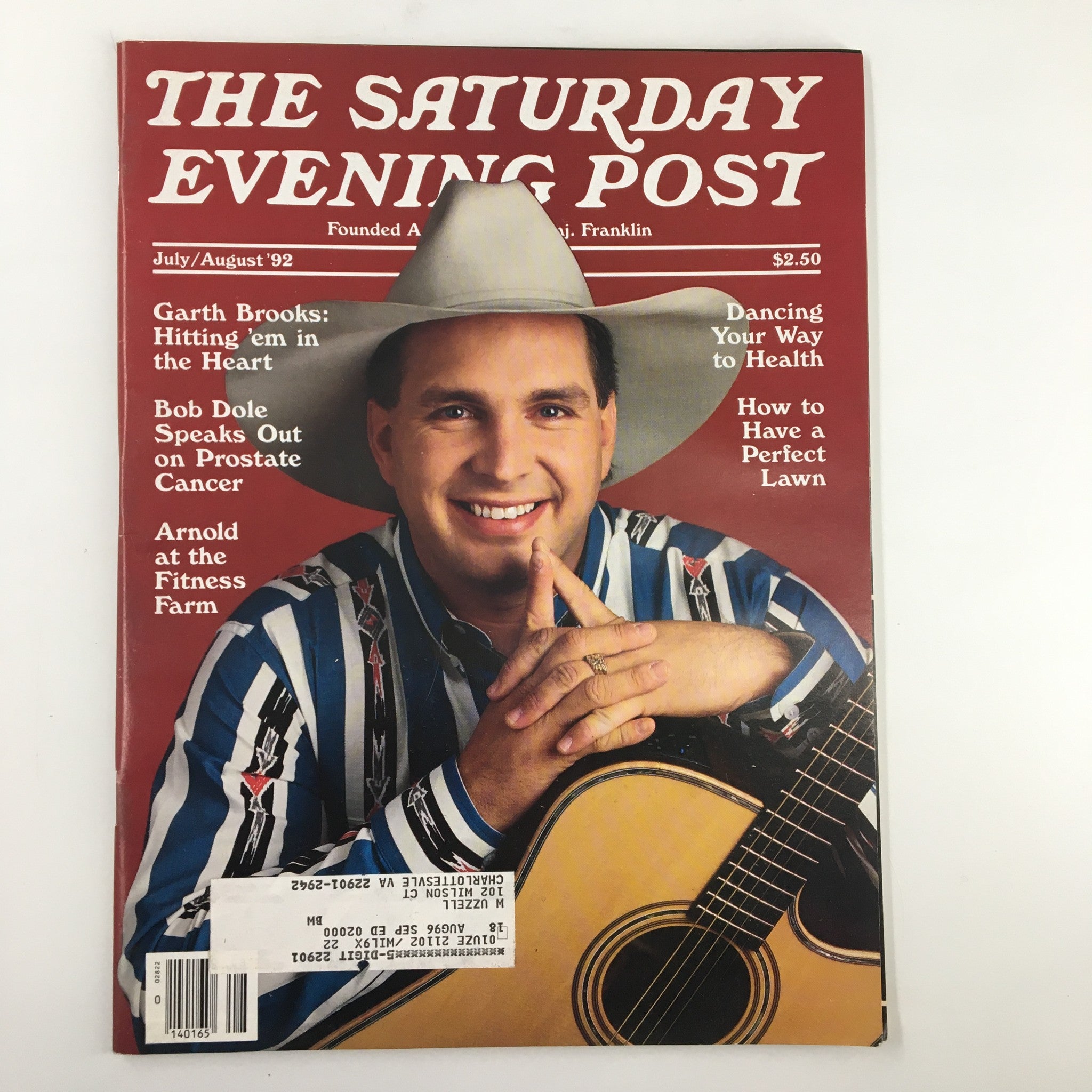 The Saturday Evening Post July 1992 Garth Brooks Hitting em' In The Heart VG